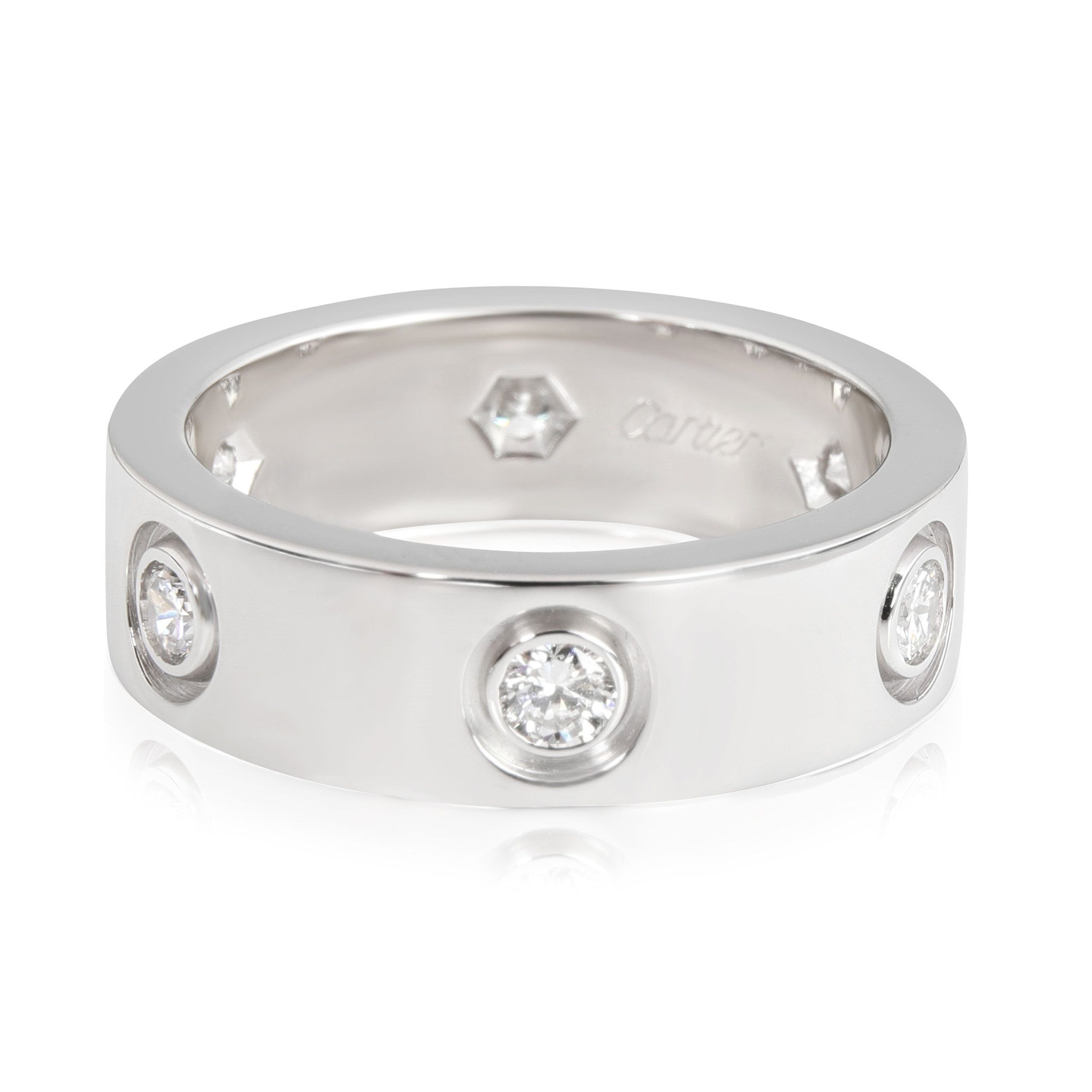 Cartier Love 6 Diamond Ring in 18kt White Gold 0.46 CTW