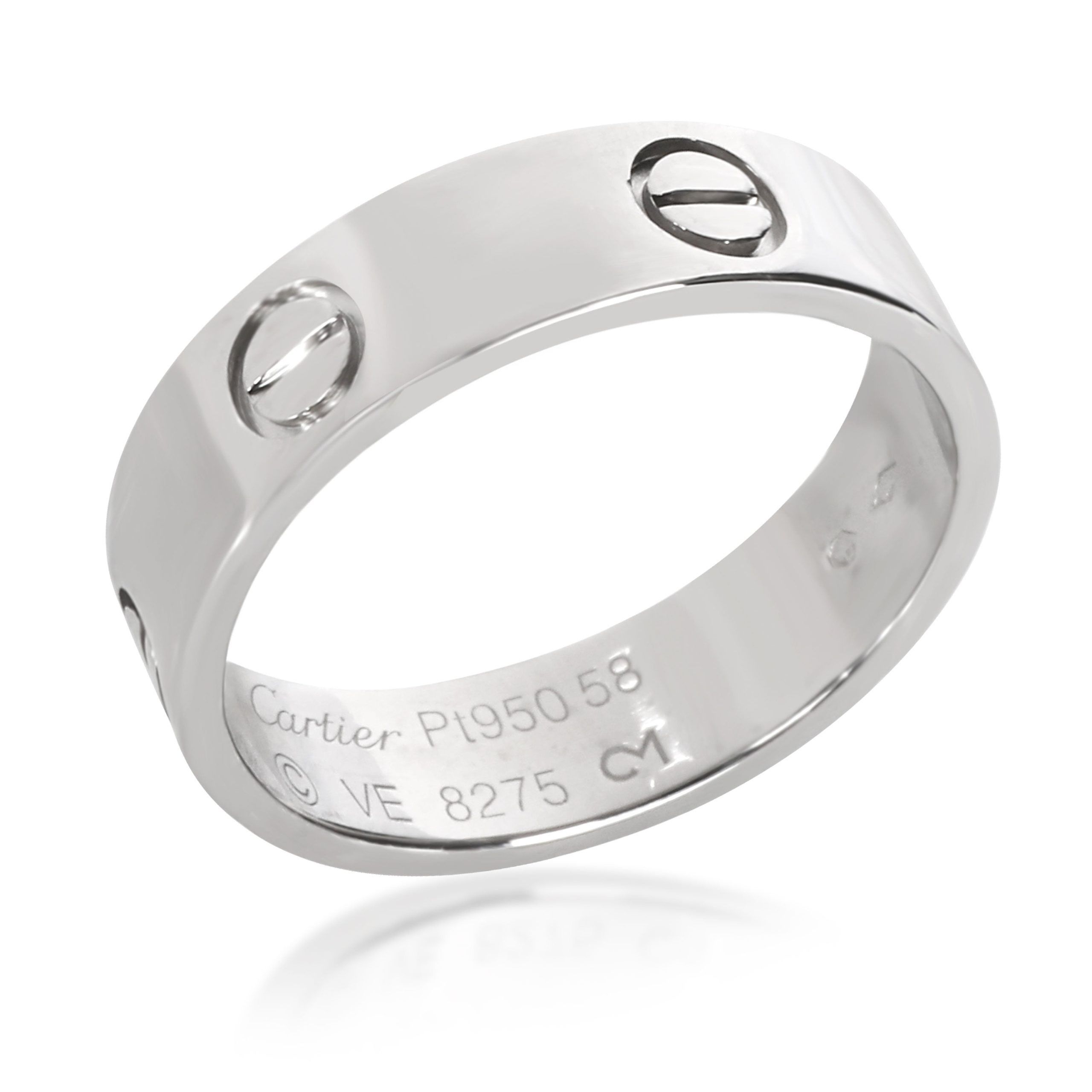Cartier Love Ring in Platinum 5.5 mm Womenswear