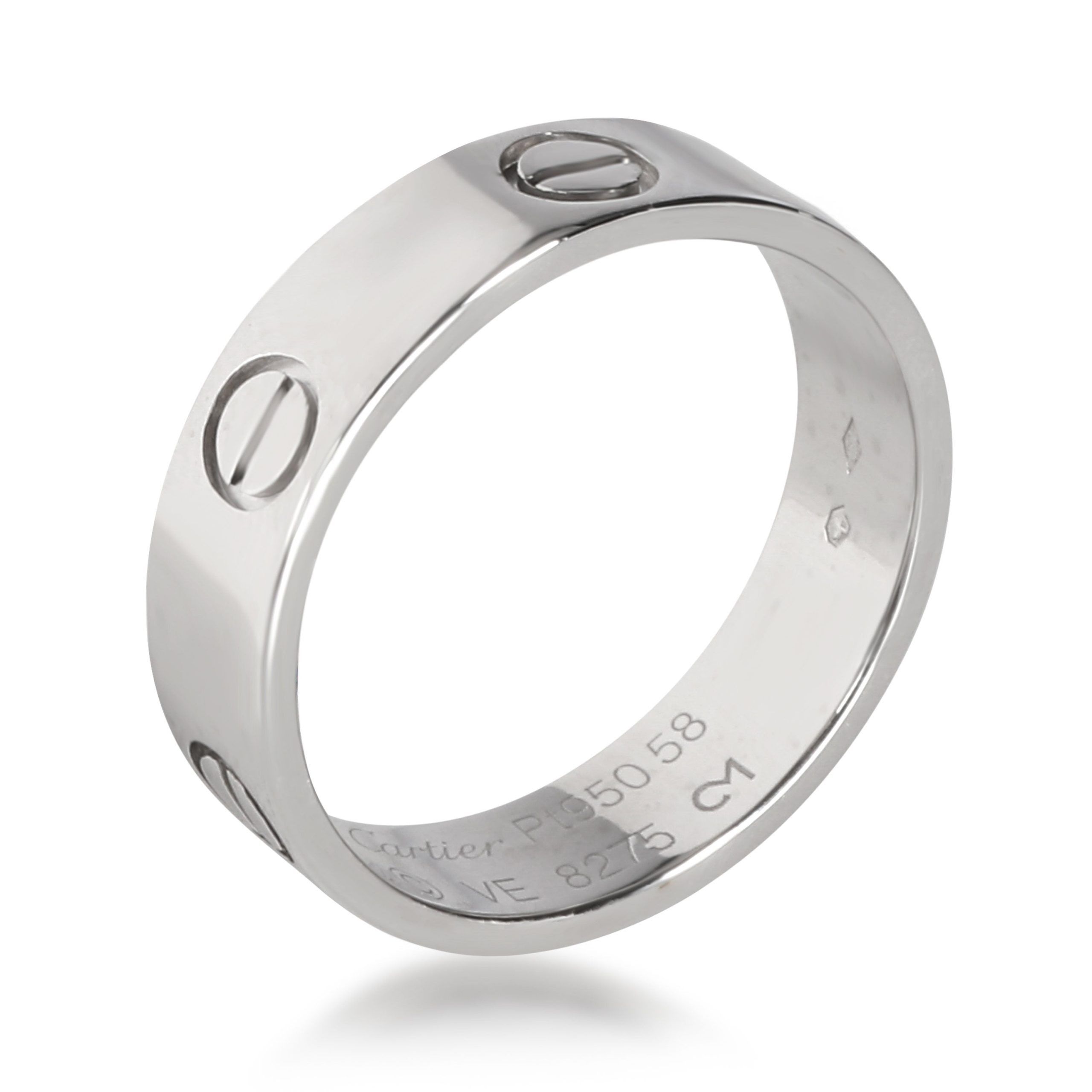 Cartier Love Ring in Platinum 5.5 mm Womenswear