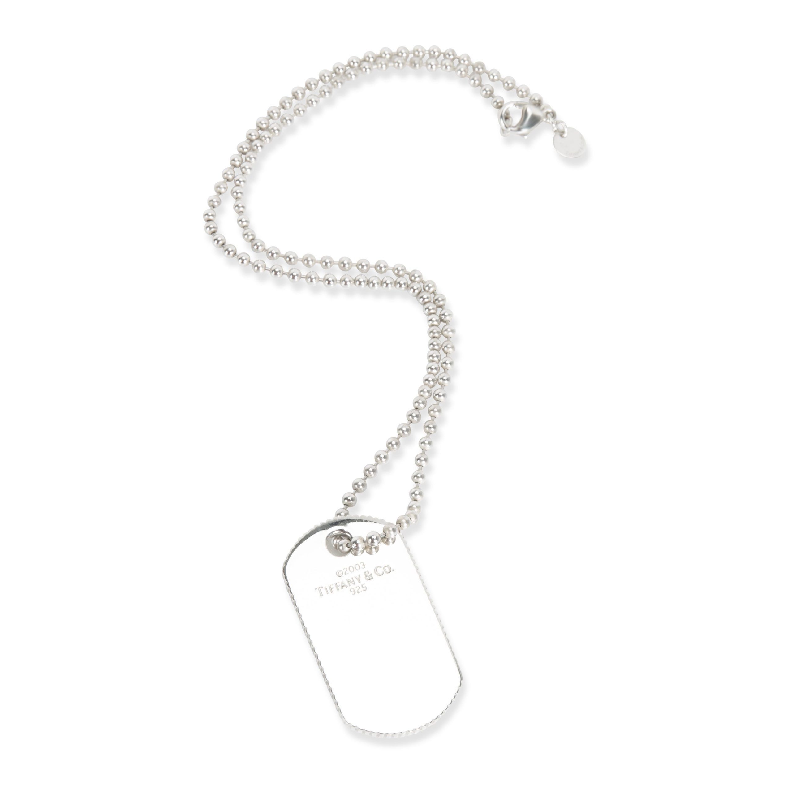 Tiffany & Co. Dog Tag Necklace in Sterling Silver