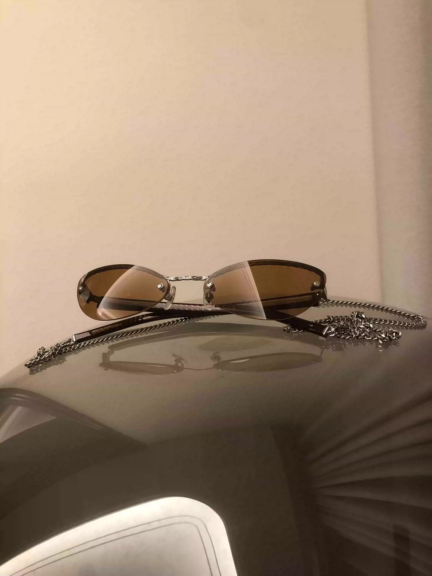 Jean Paul Gaultier Jean Paul Gaultier Necklace Sunglasses AmberBrown Size ONE SIZE - 1 Thumbnail