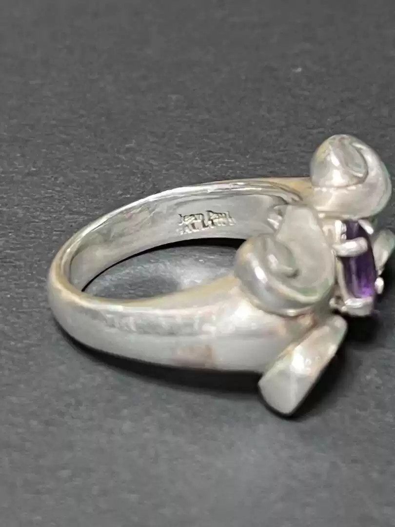 Jean Paul Gaultier Jean Paul Gaultier Amethyst Sterling Silver Ring Size ONE SIZE - 5 Thumbnail