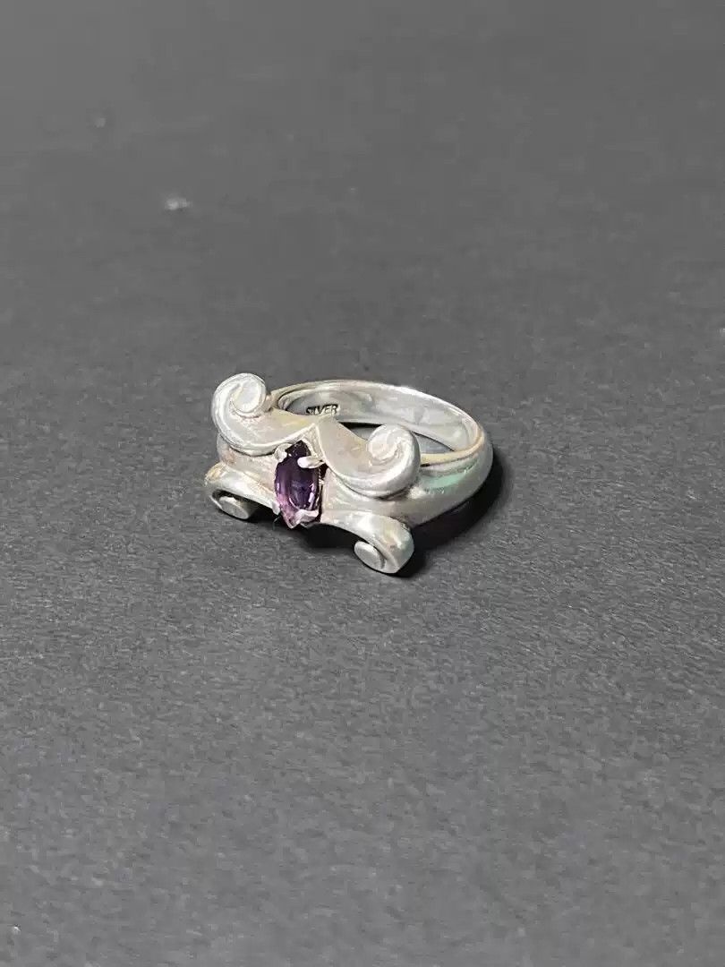 Jean Paul Gaultier Jean Paul Gaultier Amethyst Sterling Silver Ring Size ONE SIZE - 2 Thumbnail