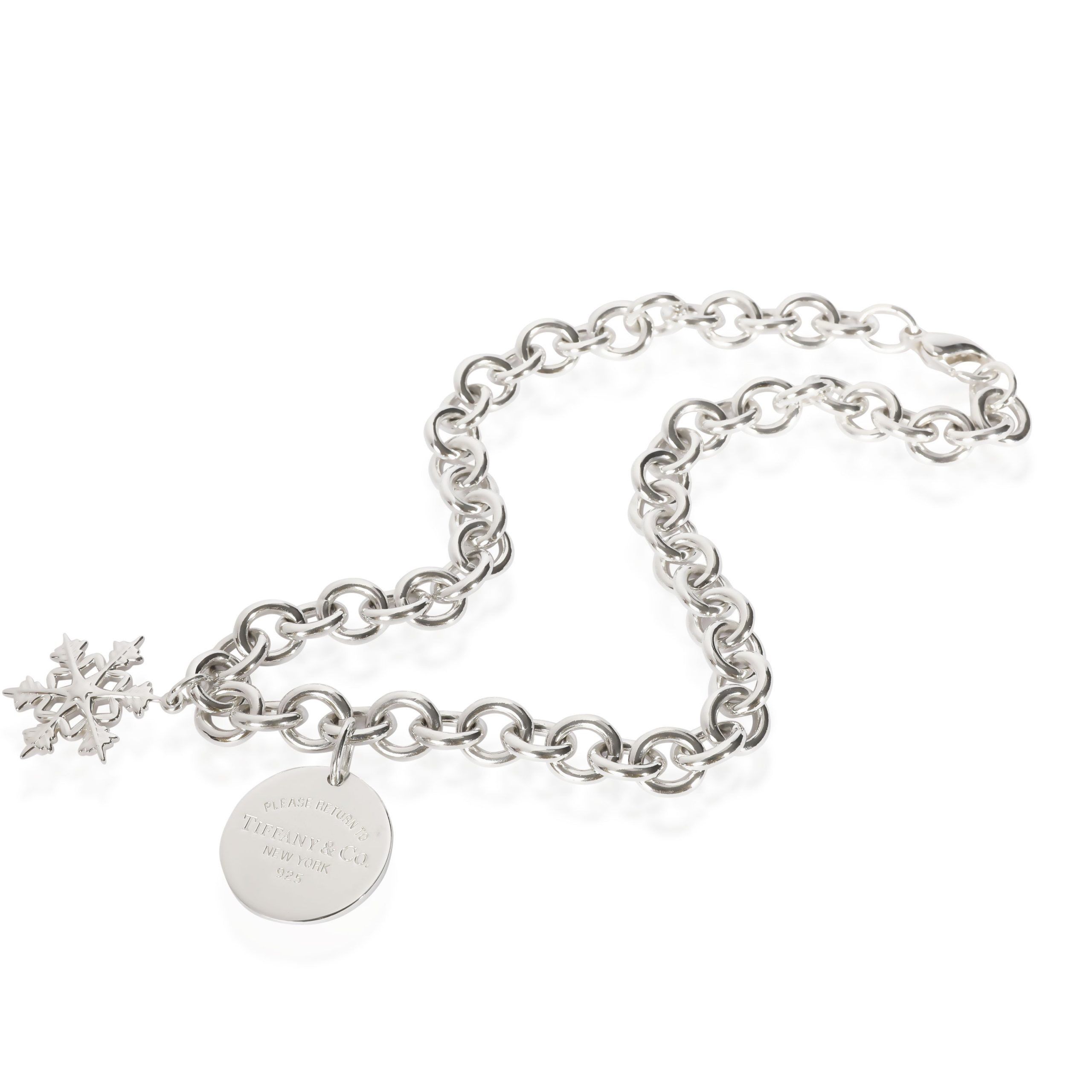 Tiffany & Co. Return to Tiffany Tag & Snowflake Necklace in Sterling Silver