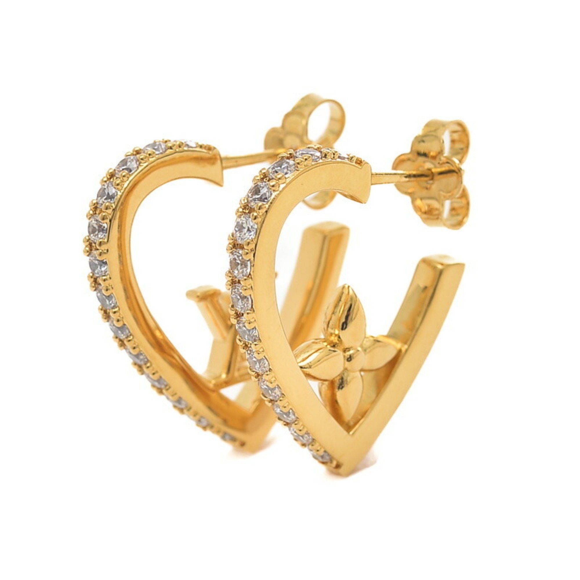 Louis Vuitton Louis Vuitton Earrings My LV Love Metal Gold M01616 