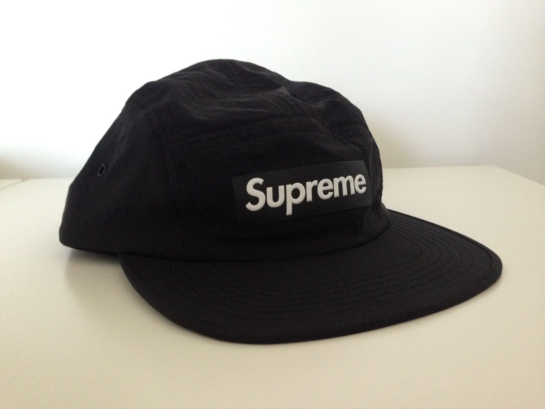 Supreme raised logo patch camp cap online