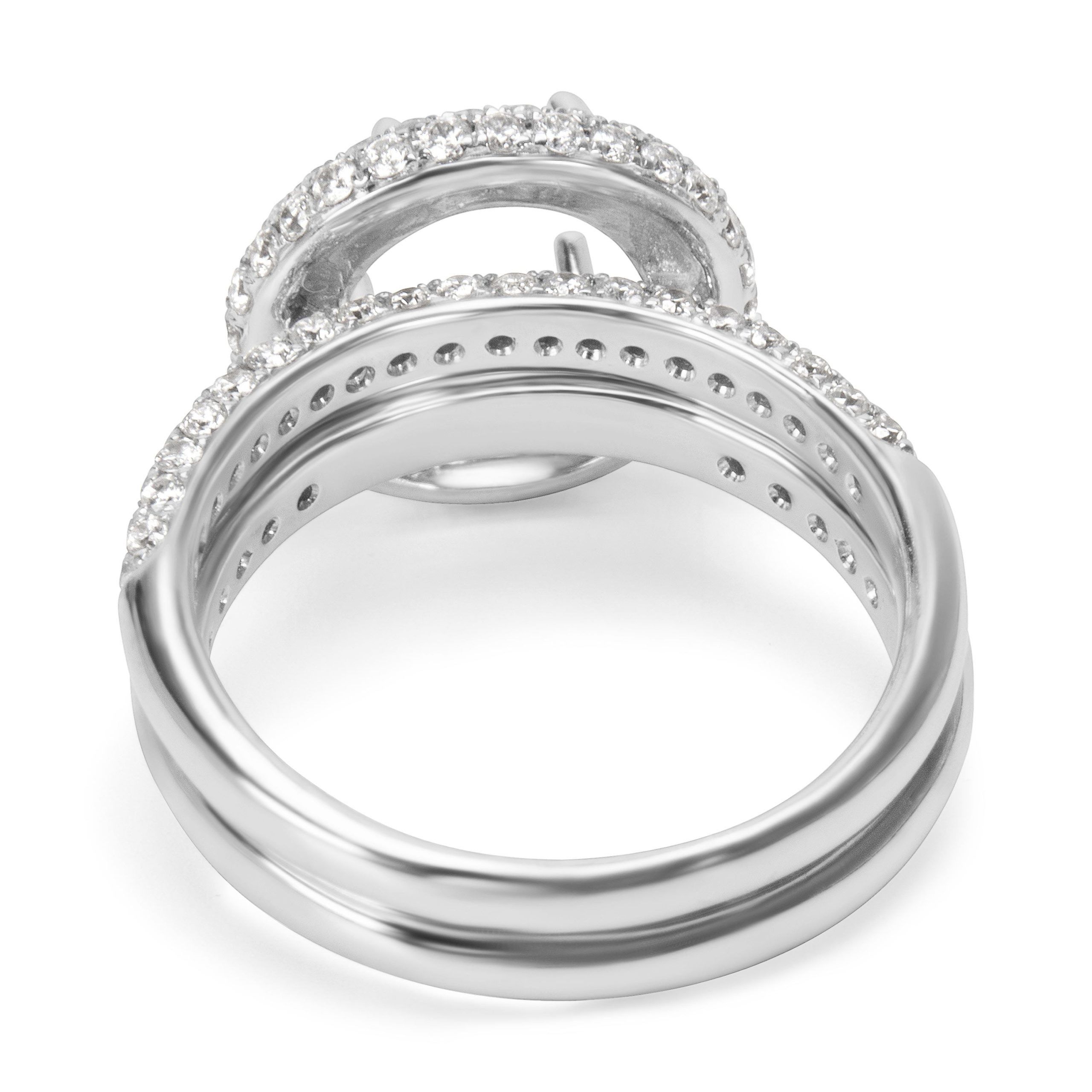 BRAND NEW Pave Diamond Engagement Ring Setting in 18KT White Gold (1.37 CTW)