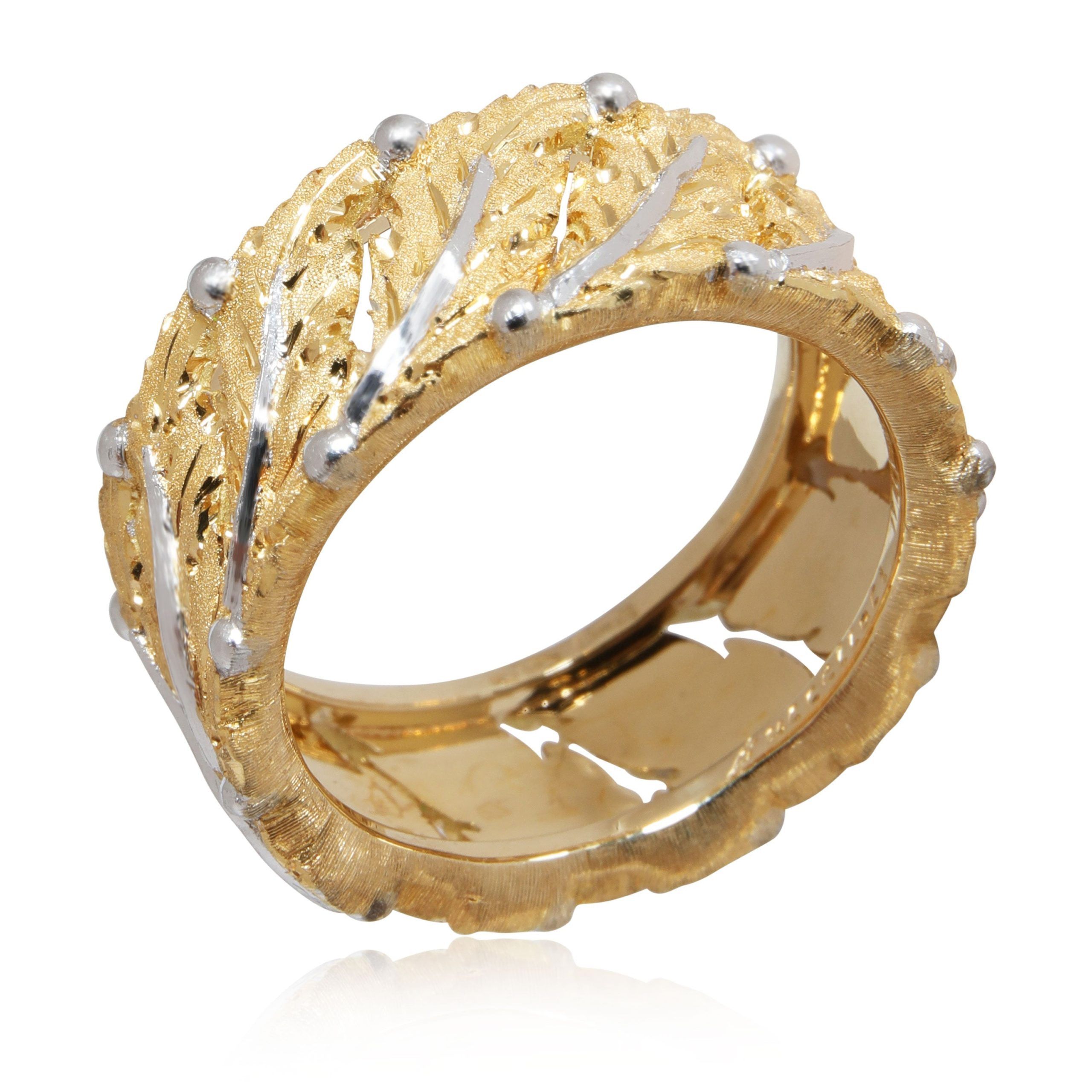 Tiffany & Co. Buccellati Oak Leaf Motif Band in 18K White Gold/Yellow Gold Size ONE SIZE - 2 Preview