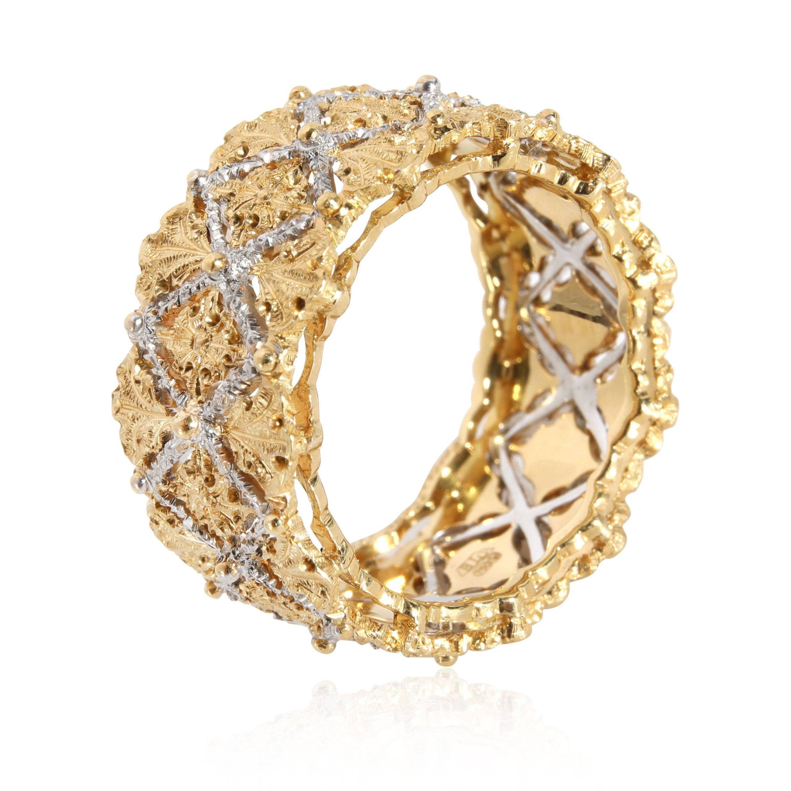 Tiffany & Co. Buccellati Leaf Design Band in 18K White Gold/Yellow Gold Size ONE SIZE - 3 Preview