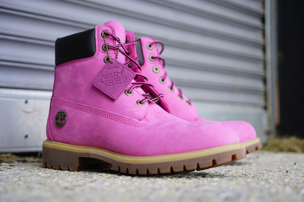 Pink breast cancer timberland boots online