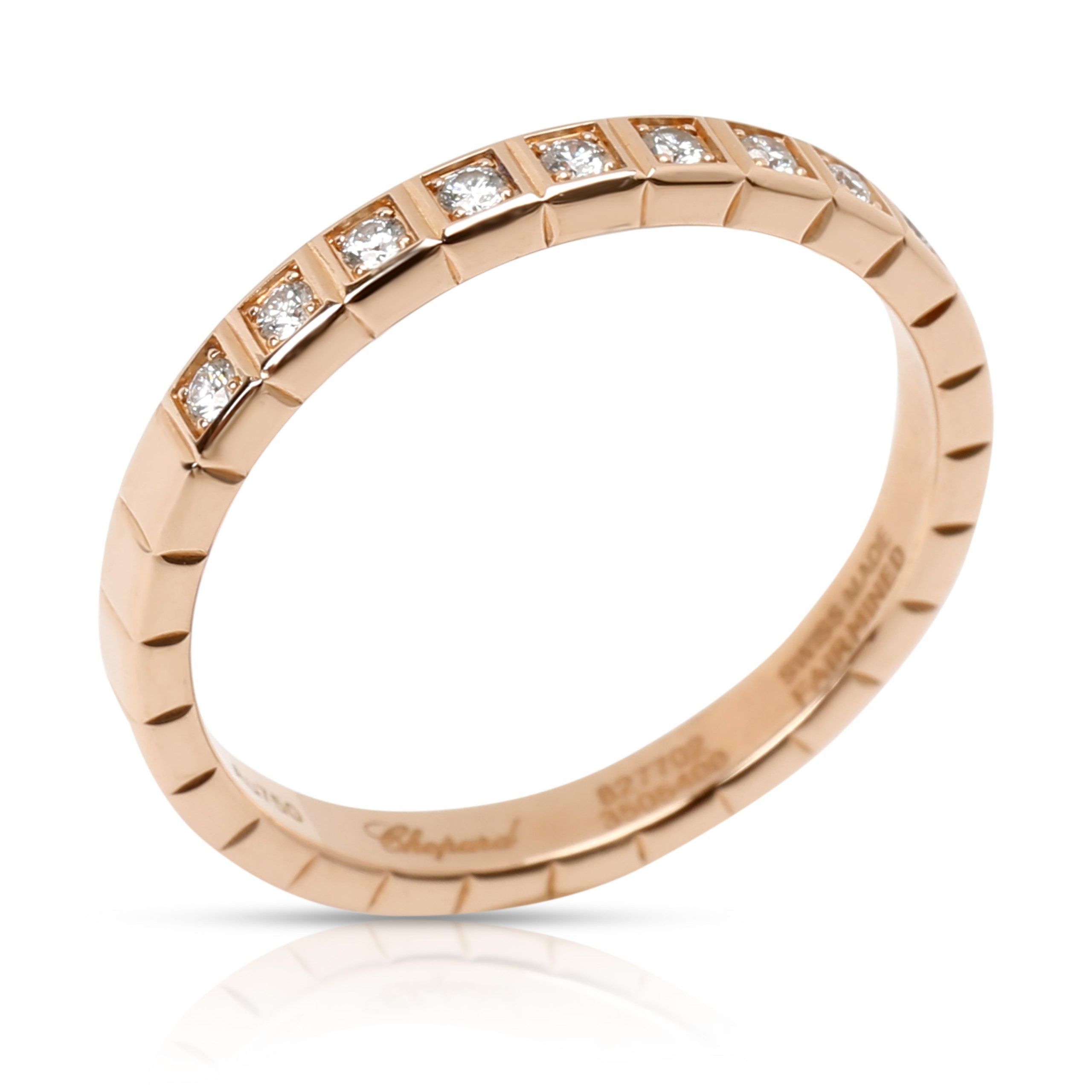 Chopard Ice Cube Pure Diamond Ring in 18K Rose Gold 0.11 ctw