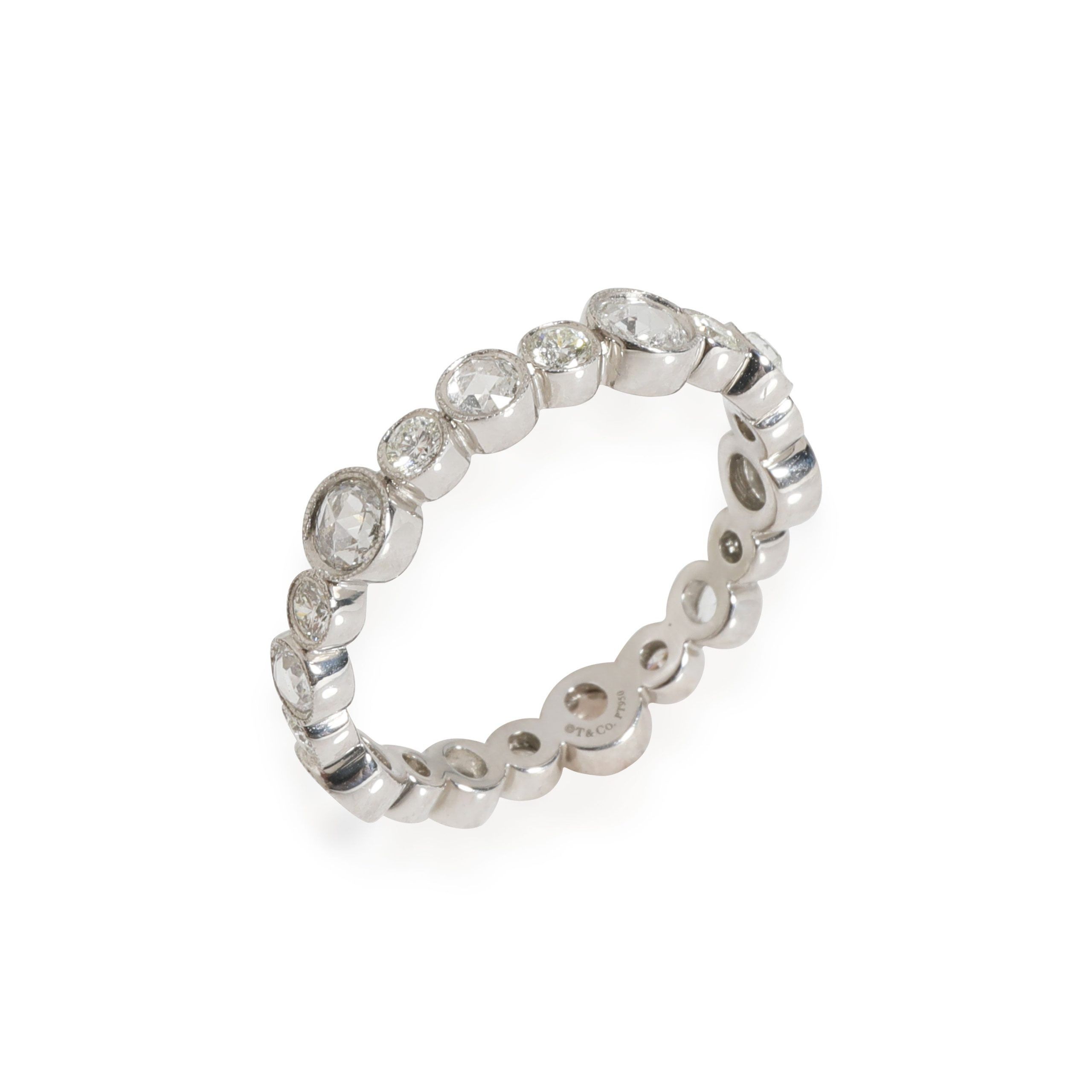 Tiffany Cobblestone Diamond Band in 950 Platinum CTW