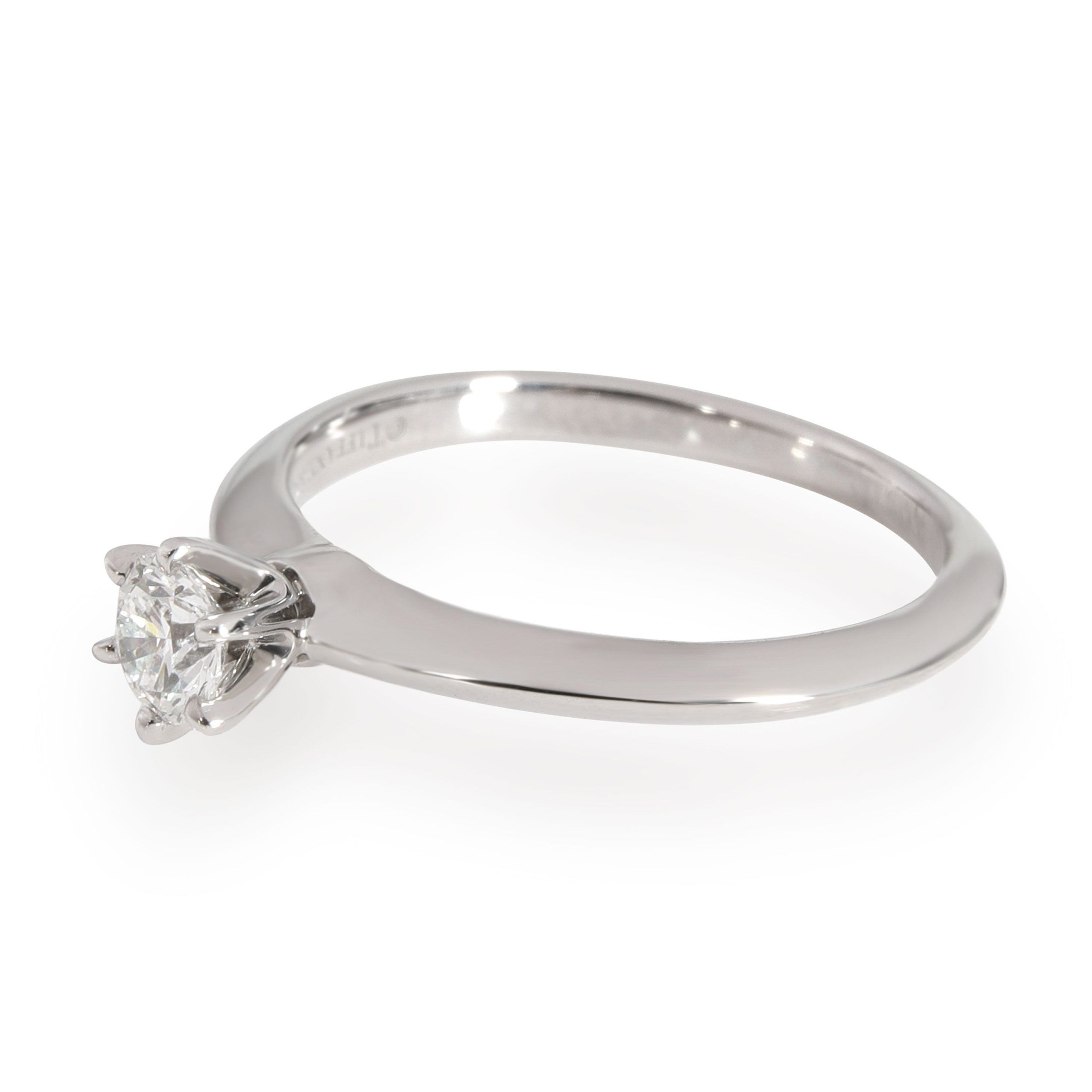 Tiffany & Co. Diamond Solitaire Engagement Ring in Platinum G VS1 0.25 CT