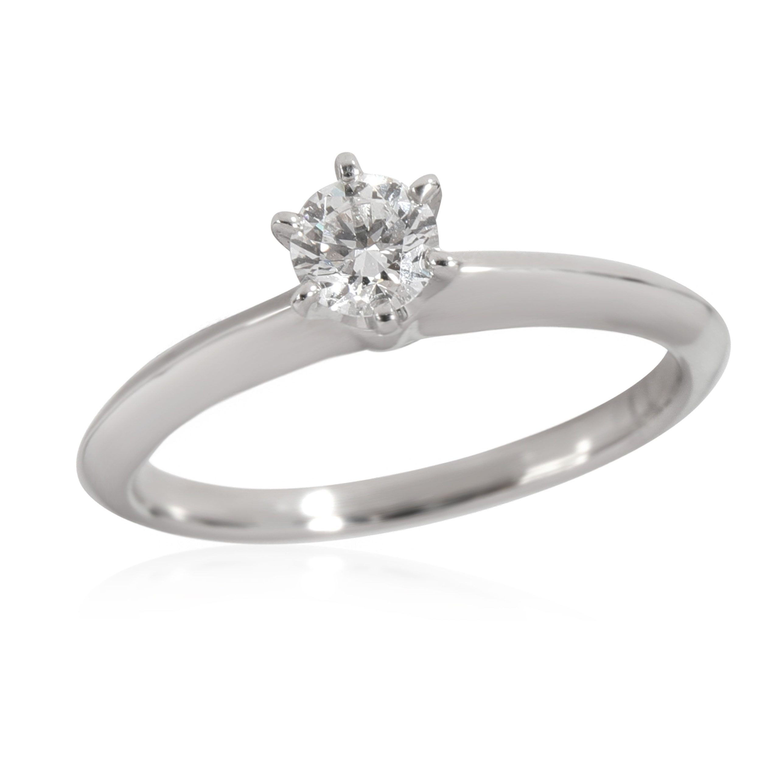 Tiffany & Co. Diamond Solitaire Engagement Ring in Platinum G VS1 0.25 CT