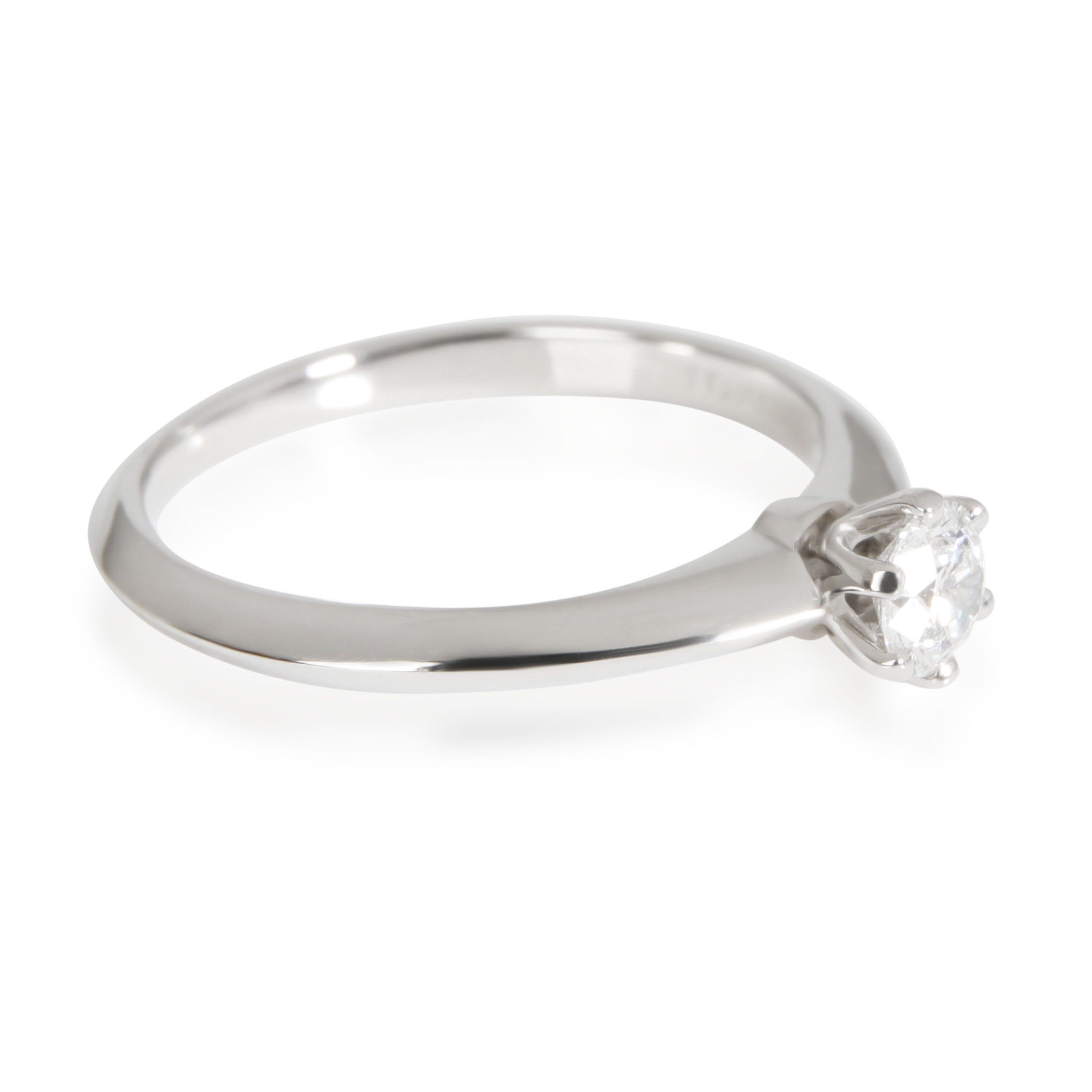 Tiffany & Co. Diamond Solitaire Ring in Platinum G VS1 0.23 CTW