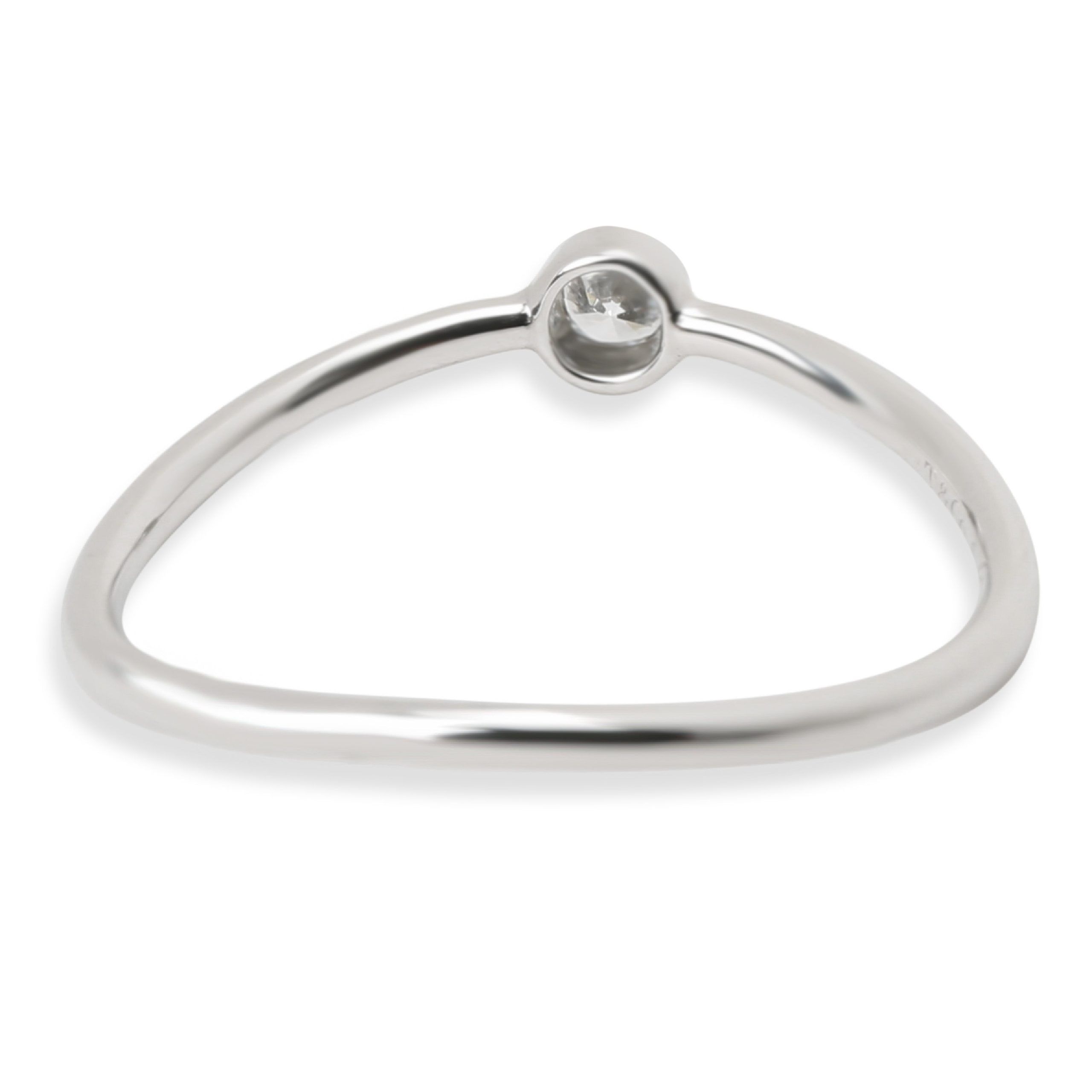 Tiffany & Co. Elsa Peretti Wave Single Diamond Ring in Platinum