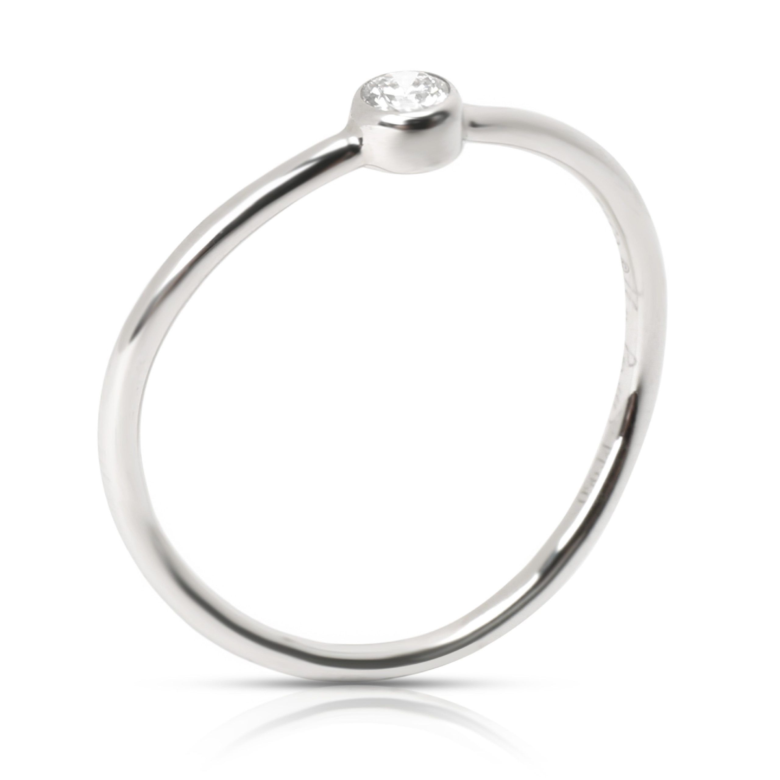 Tiffany & Co. Elsa Peretti Wave Single Diamond Ring in Platinum