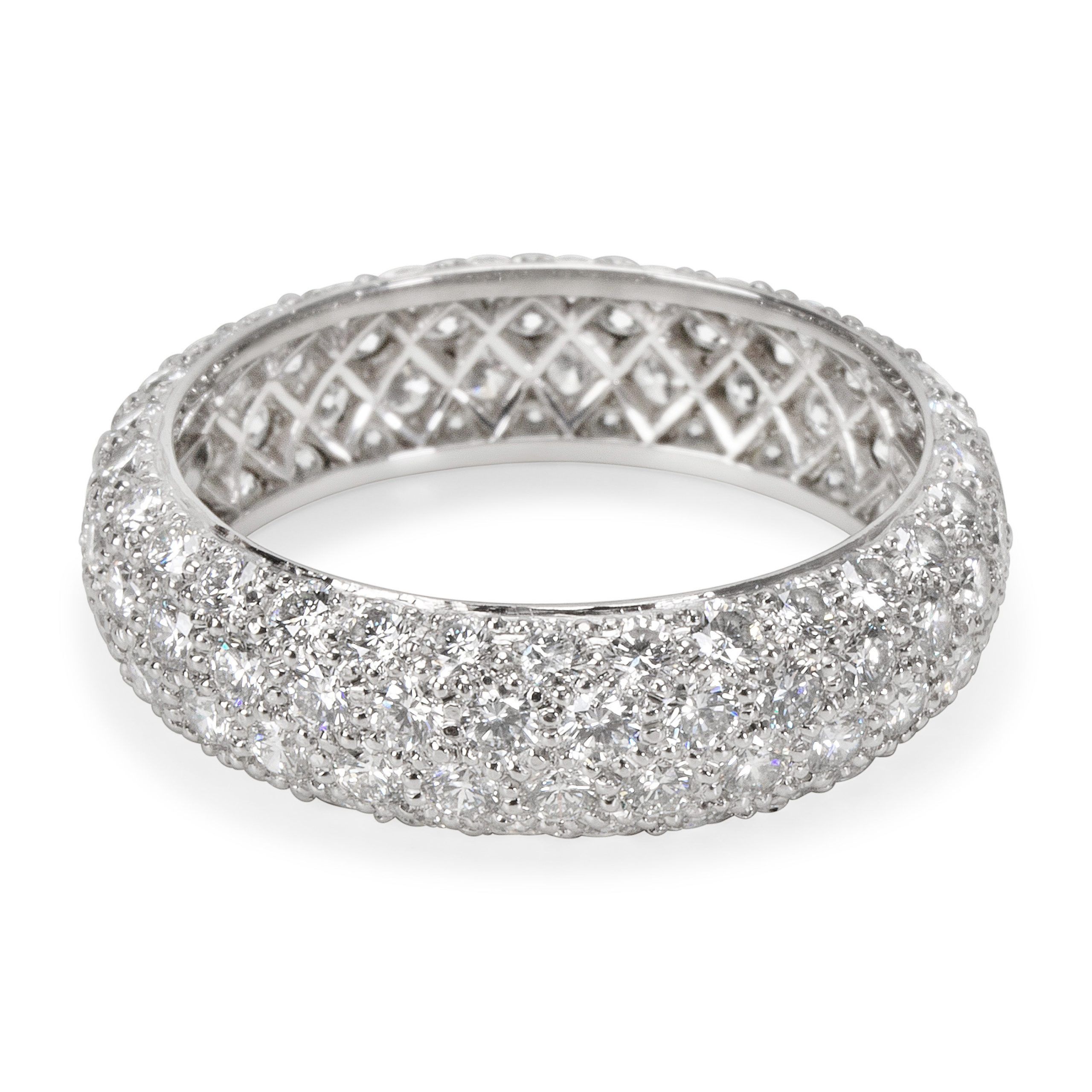 Tiffany & Co. Etoile 4 Rows Pave Diamond Ring in Platinum 2.90 Carats