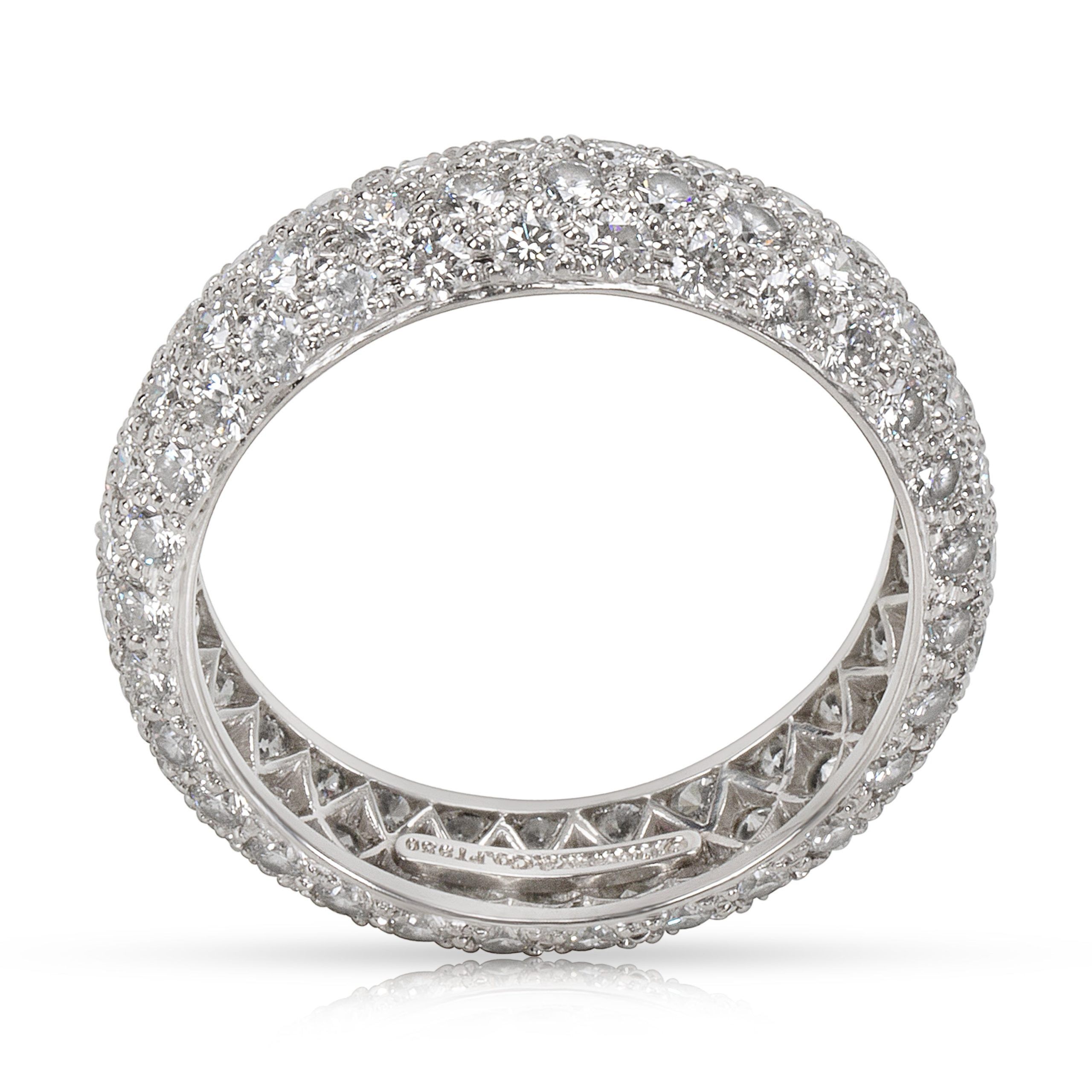 Tiffany & Co. Etoile 4 Rows Pave Diamond Ring in Platinum 2.90 Carats