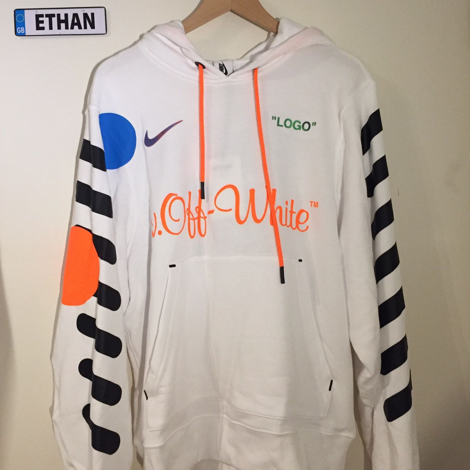 NikeLab x Off White Black Pullover Hoodie Tops