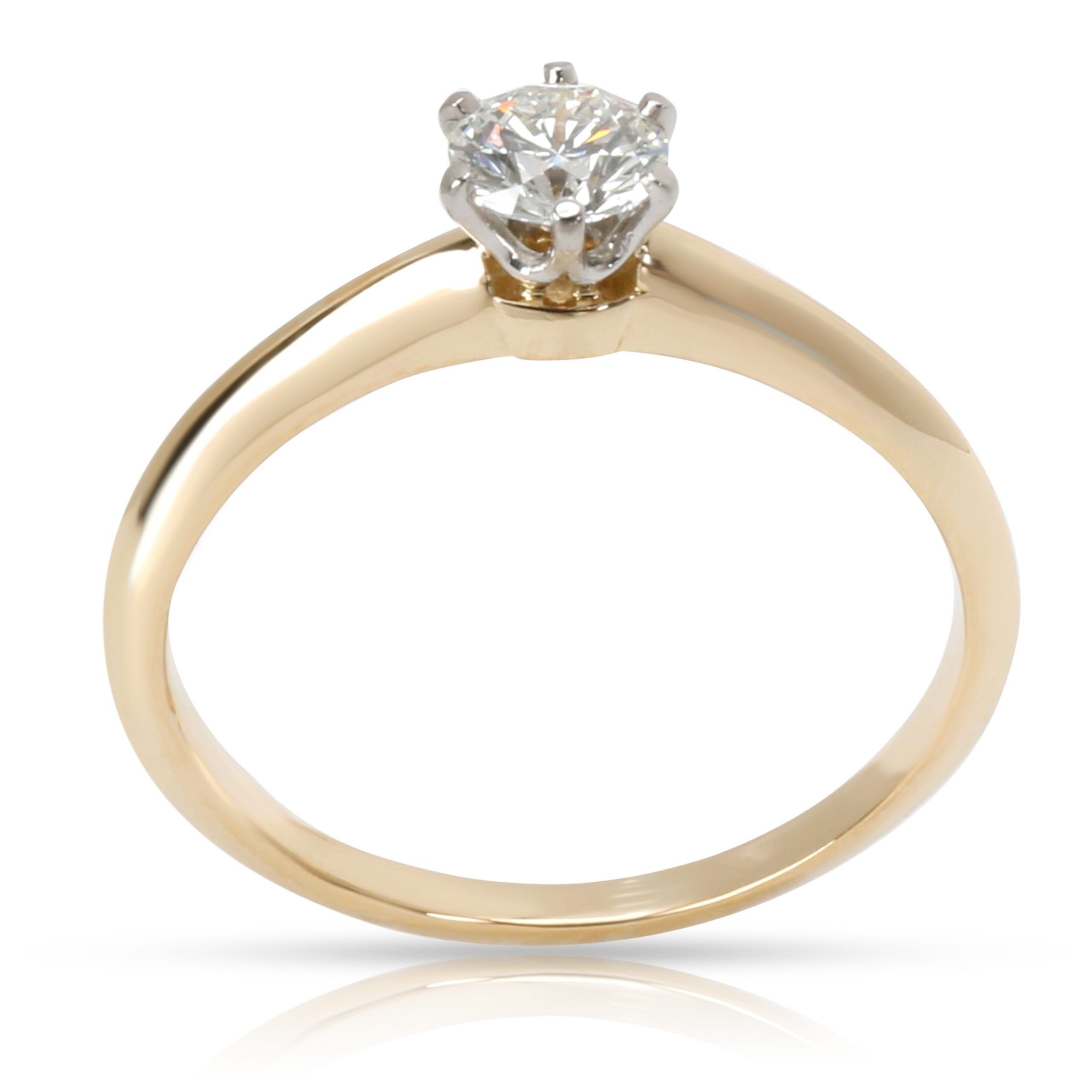 Tiffany & Co. Tiffany & Co. Solitaire Diamond Engagement Ring in 18K Gold I VVS2 0.41CTW Size ONE SIZE - 3 Thumbnail