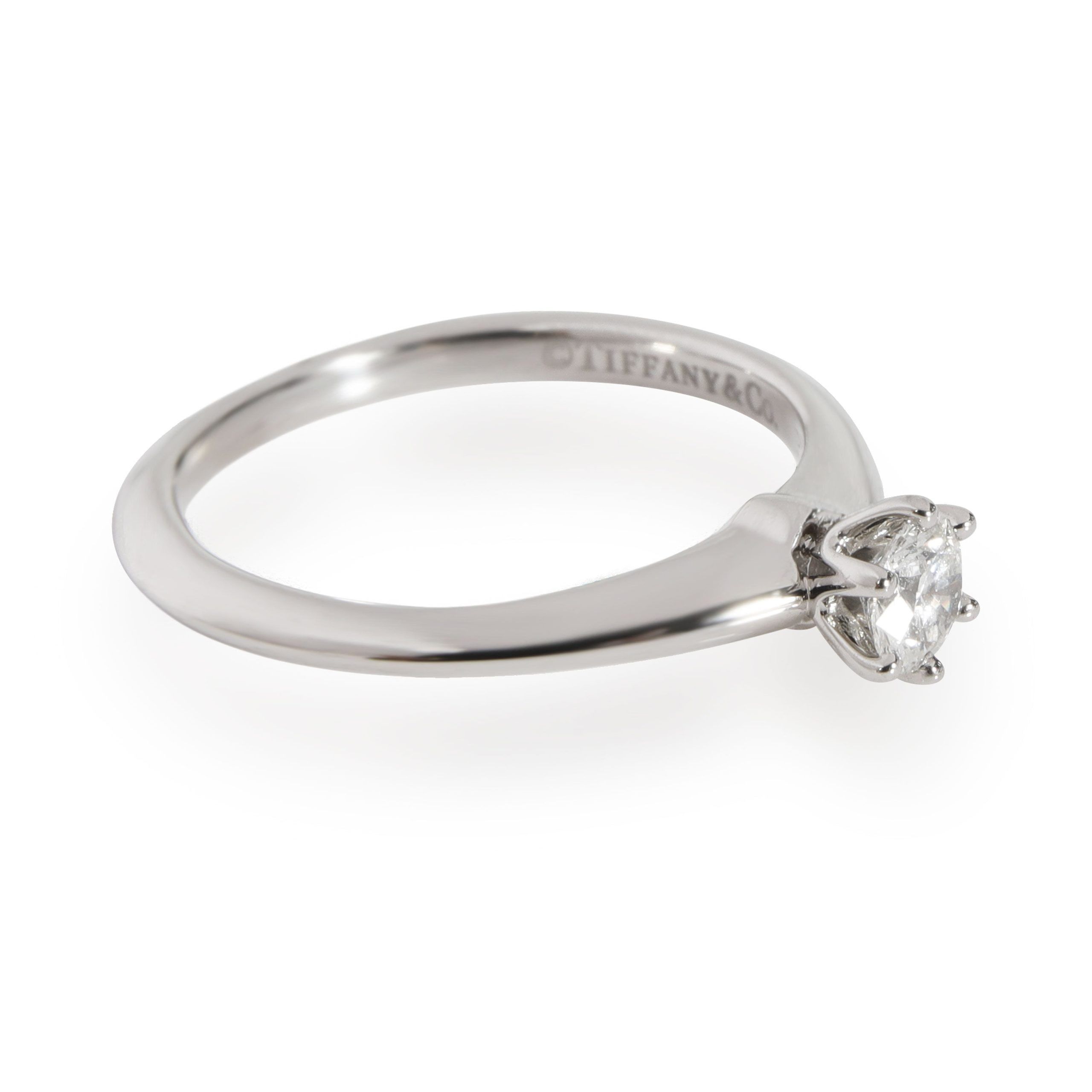 Tiffany & Co. Solitaire Diamond Engagement Ring in Platinum G VS1 0.25 CT
