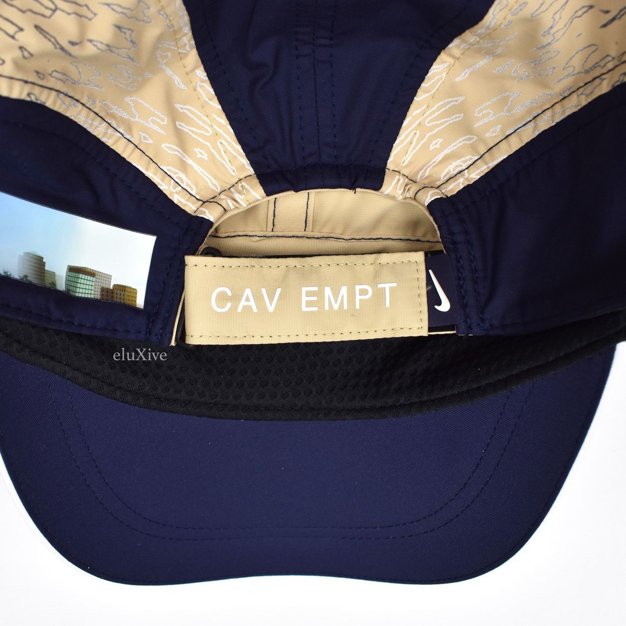 Nike Cav Empt Navy Swoosh Logo Running Hat DS