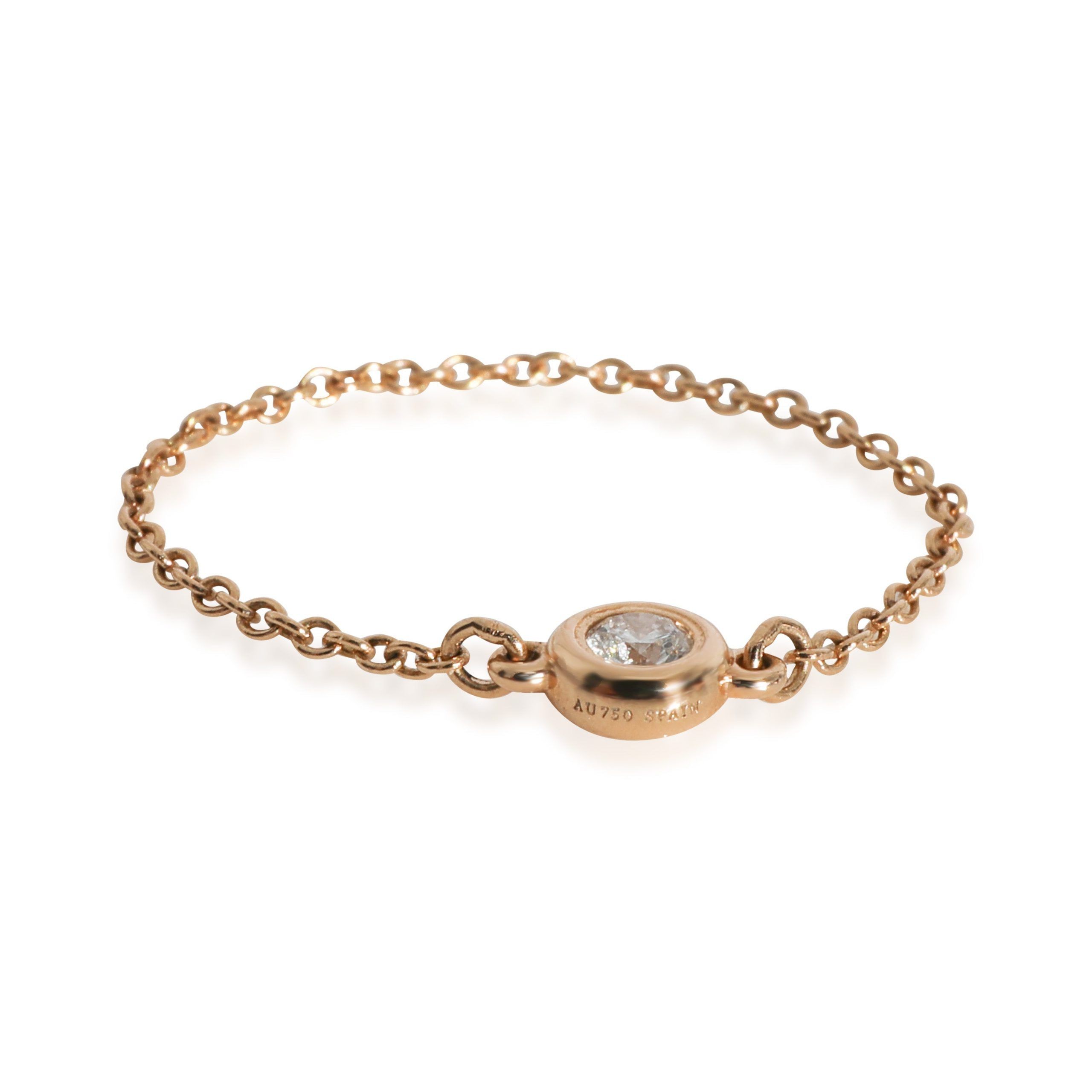 Tiffany & Co. Elsa Peretti By the Yard Ring in 18k Rose Gold 0.07 CTW