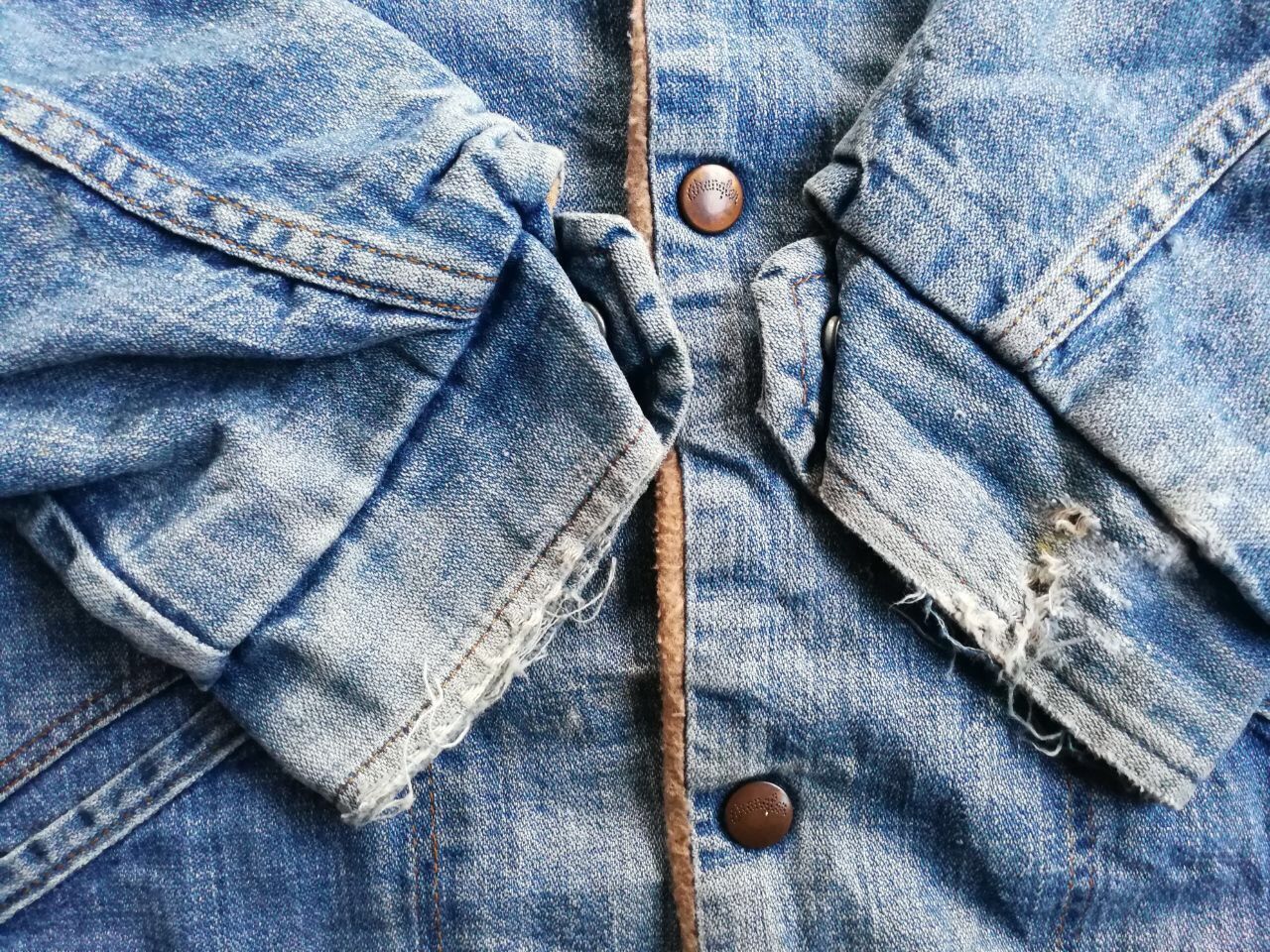 Wrangler TRULY vintage 70s Wrangler blanket jacket denim made in usa Size US L / EU 52-54 / 3 - 5 Thumbnail