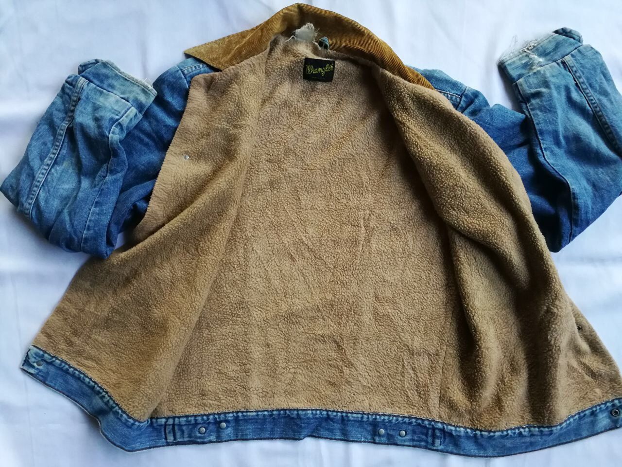 Wrangler TRULY vintage 70s Wrangler blanket jacket denim made in usa Size US L / EU 52-54 / 3 - 6 Thumbnail