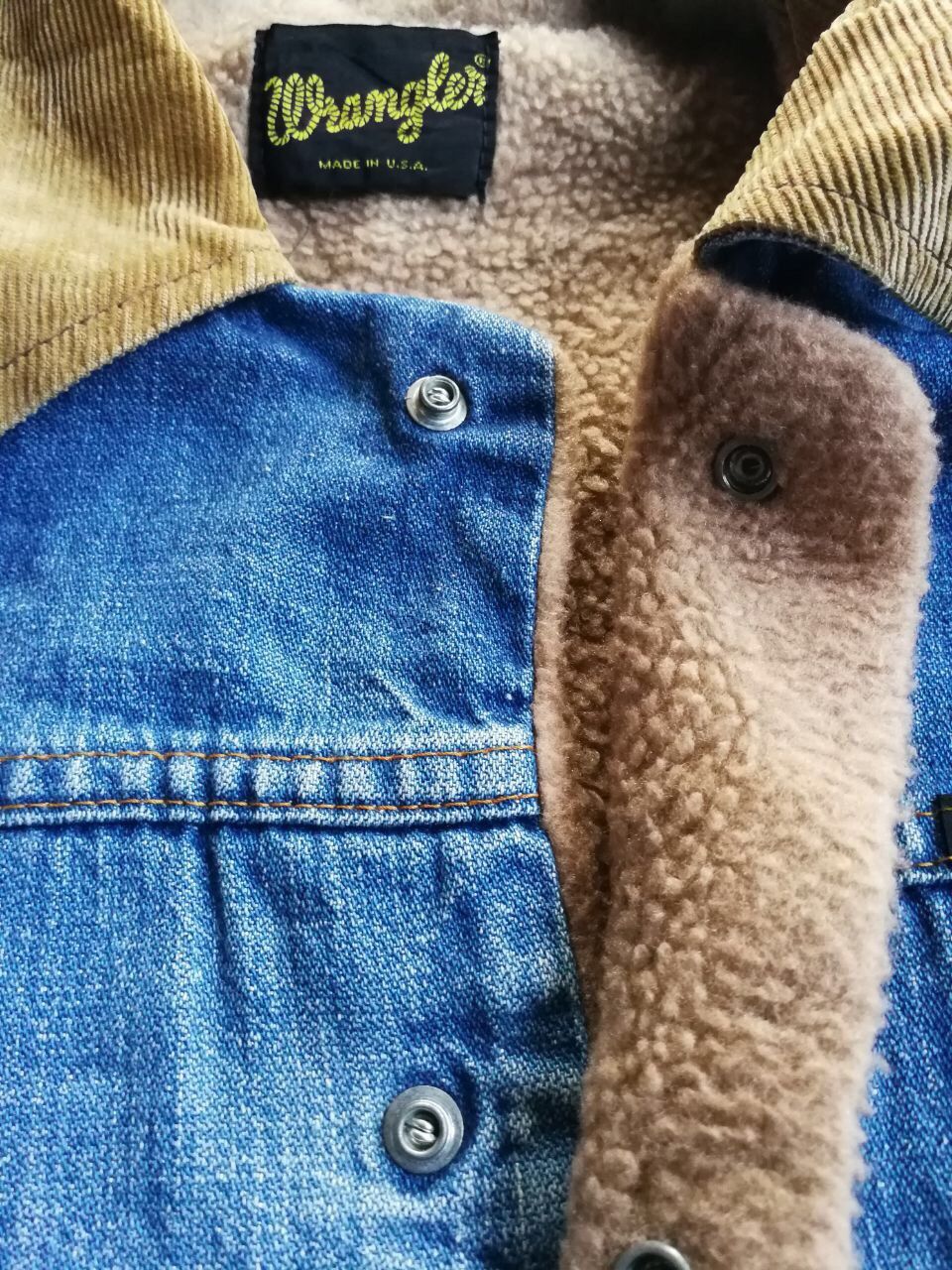 Wrangler TRULY vintage 70s Wrangler blanket jacket denim made in usa Size US L / EU 52-54 / 3 - 7 Thumbnail