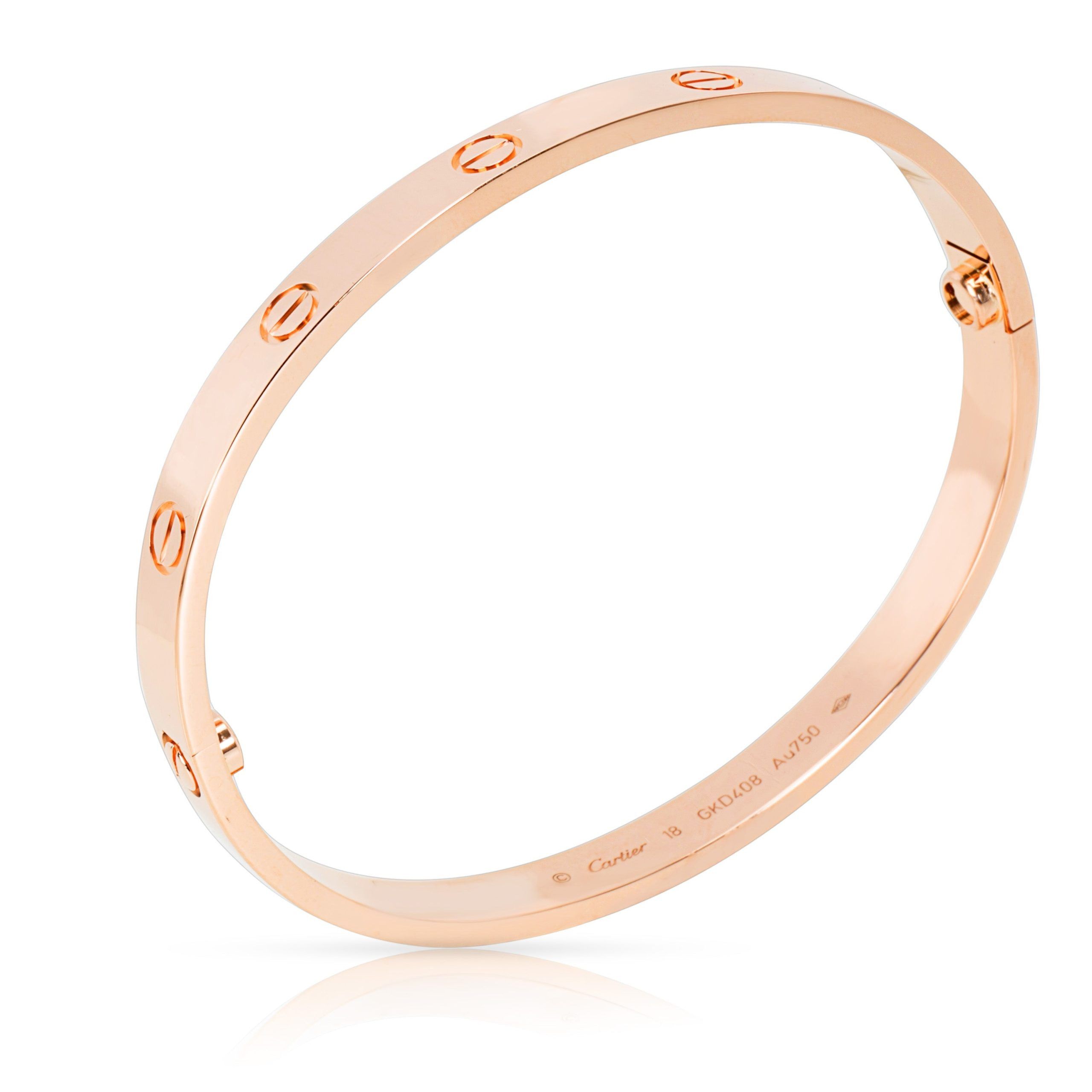 Cartier Love Bangle in 18K Rose Gold (Size 18)