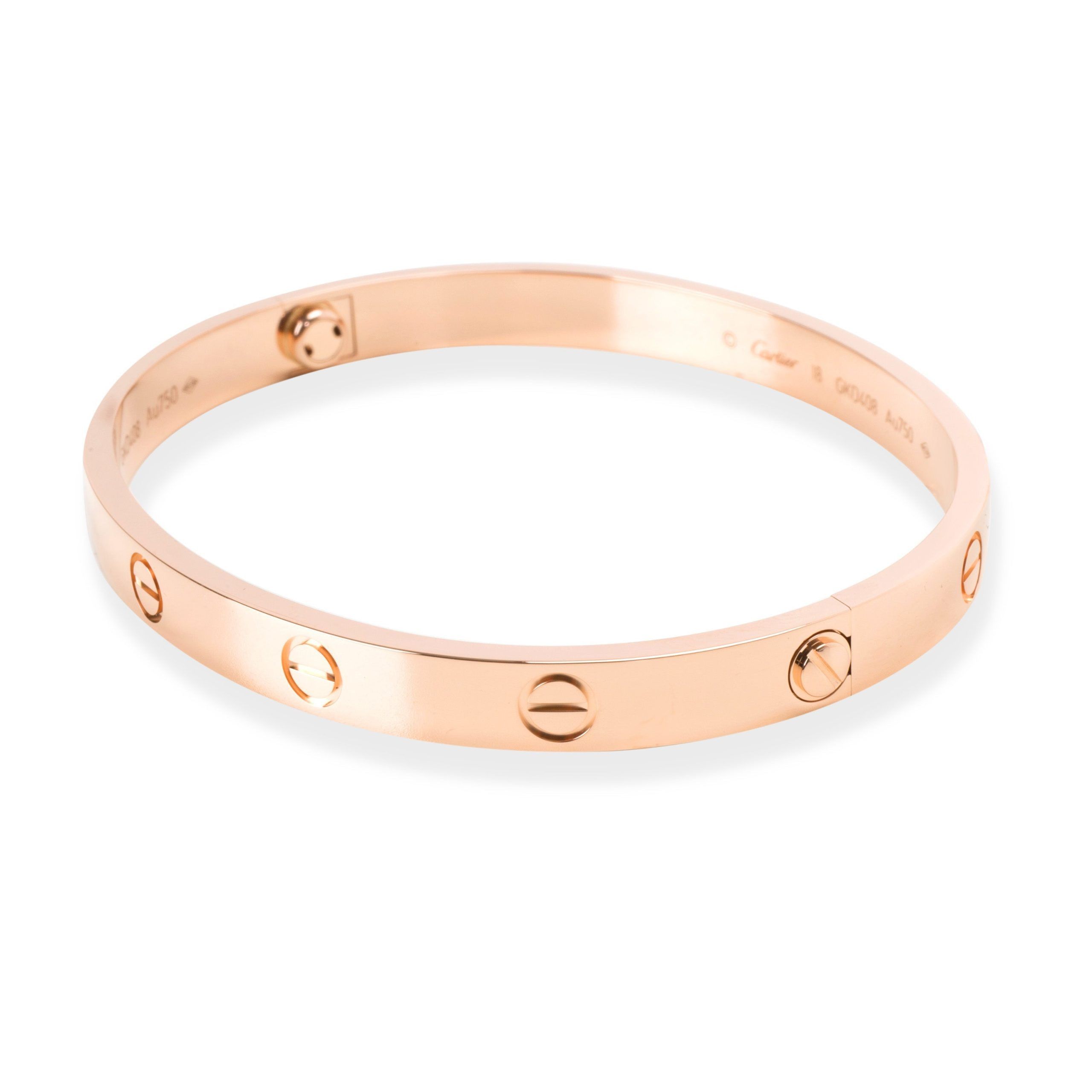 Cartier Love Bangle in 18K Rose Gold (Size 18)