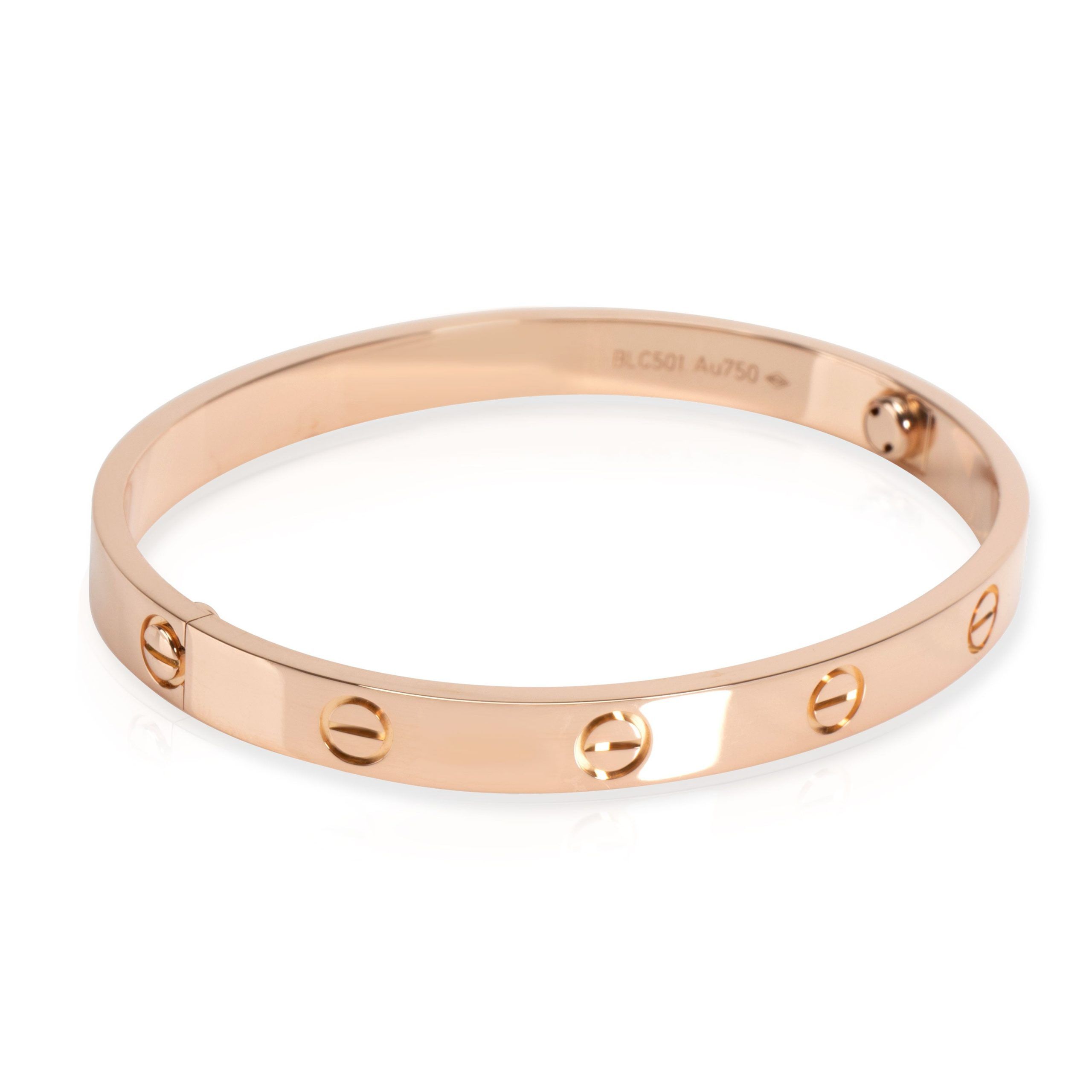 Cartier Love Bracelet in 18K Rose Gold Size 17