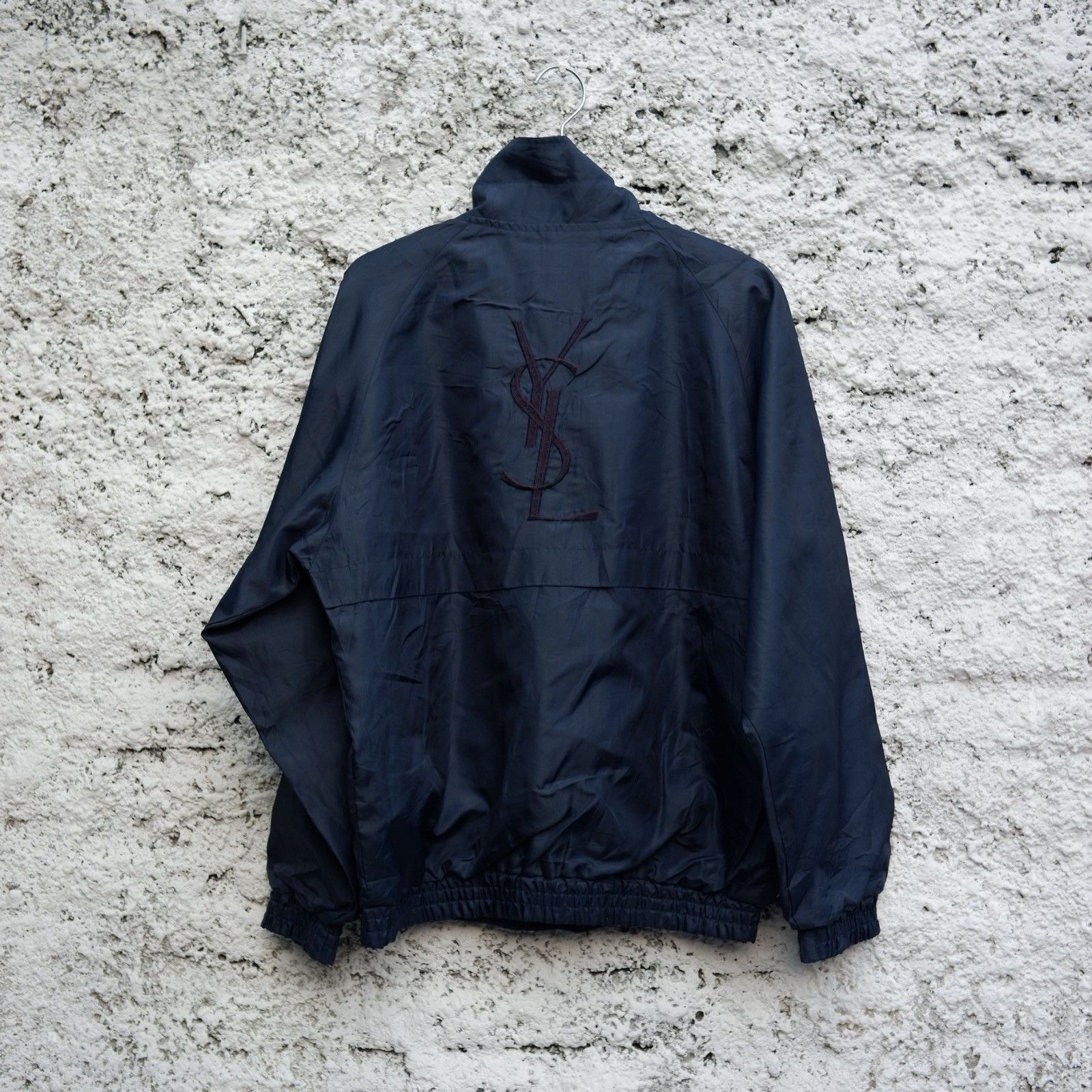 Ysl Windbreaker Jacket Big Logo Embroidery Not louis vuitton balenciaga balmain gucci hermes versace givenchy fendi prada burberry supreme dolce gabbana ysl chanel