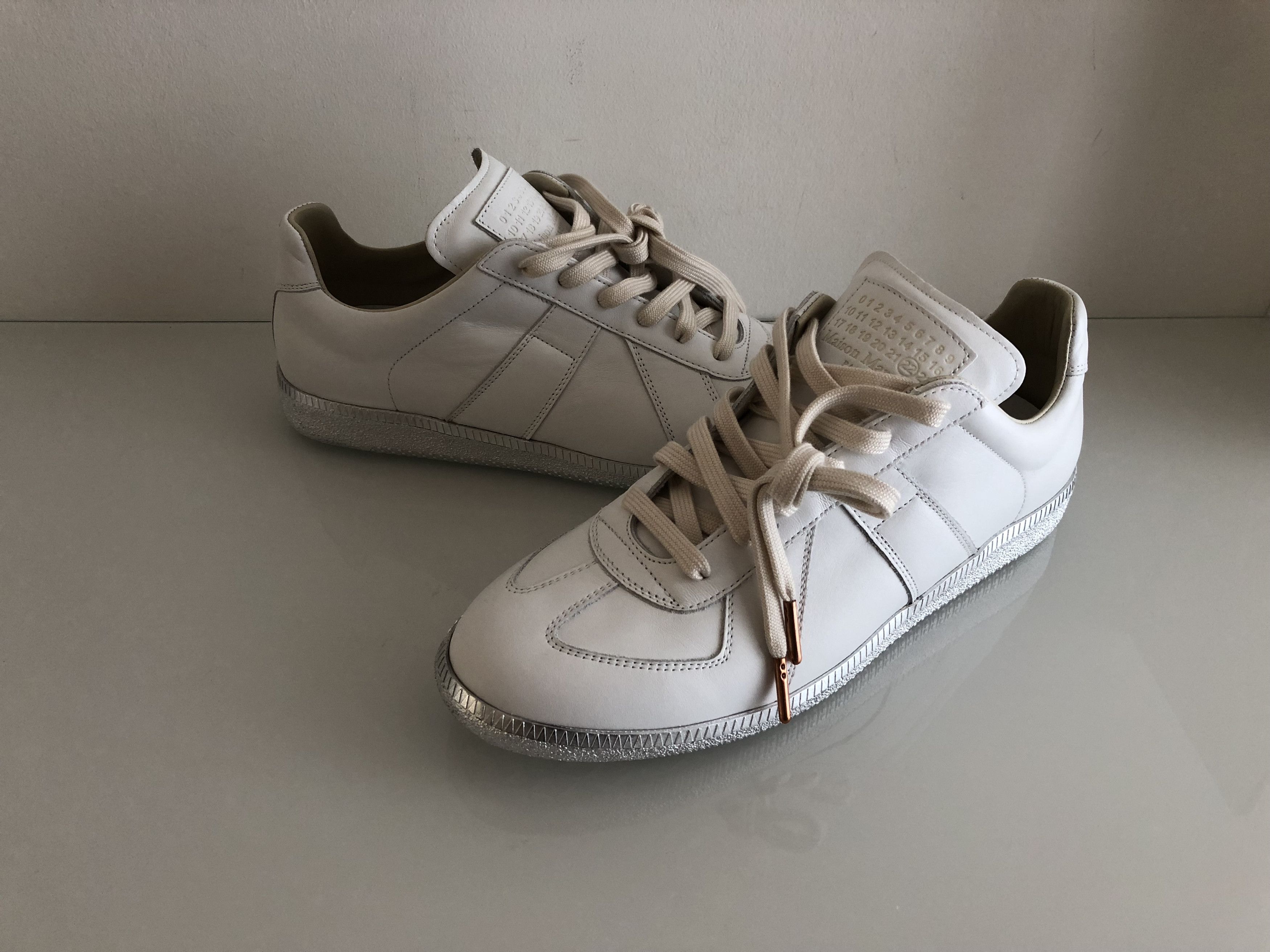 Maison Margiela GATS White Leather Silver sole