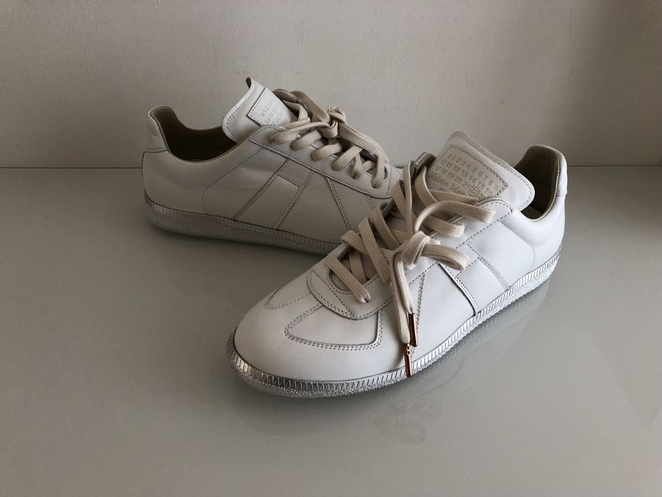 Maison Margiela Maison Margiela GATS White Leather Silver sole | Grailed