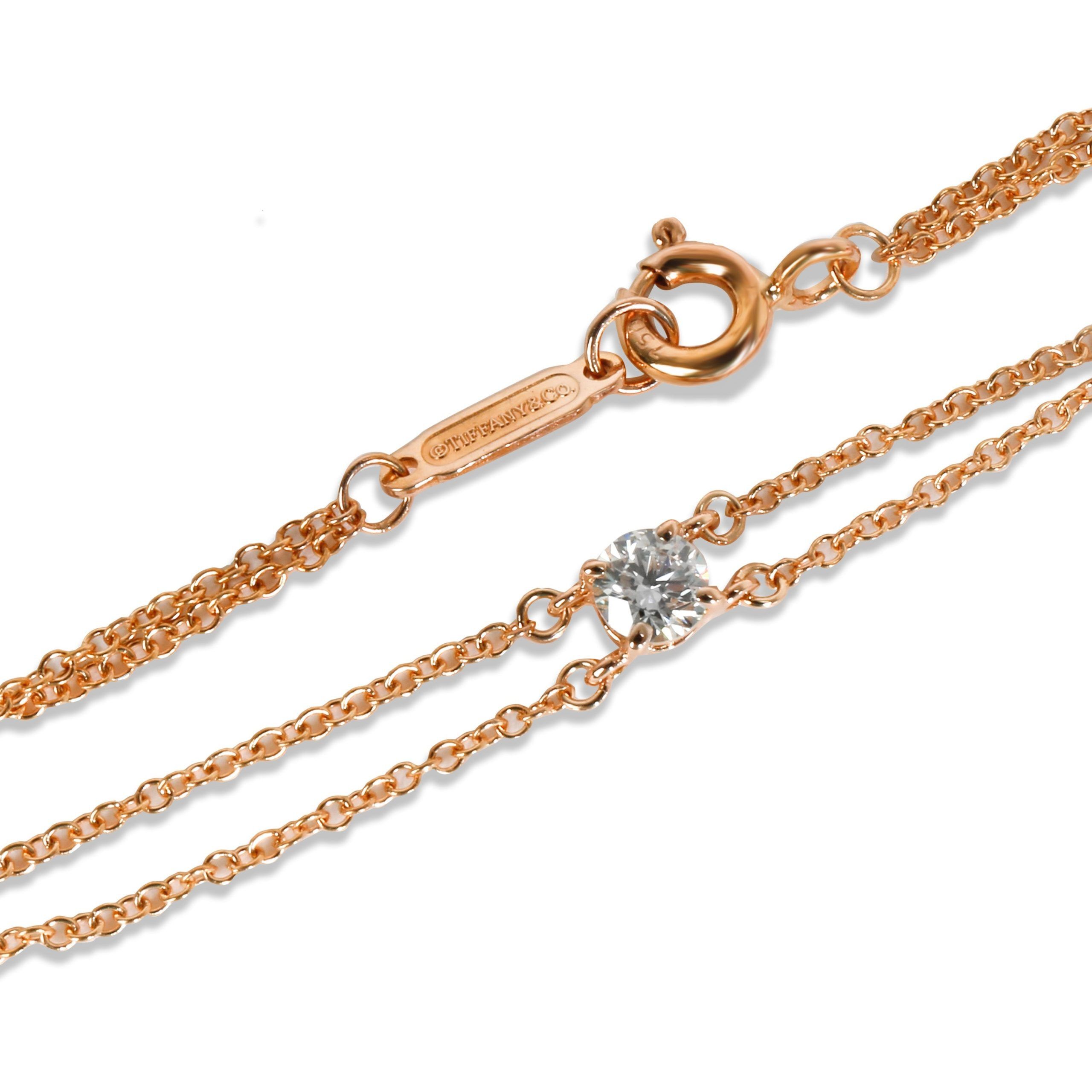 Tiffany Solitaire Diamond Bracelet in 18K Rose Gold CTW
