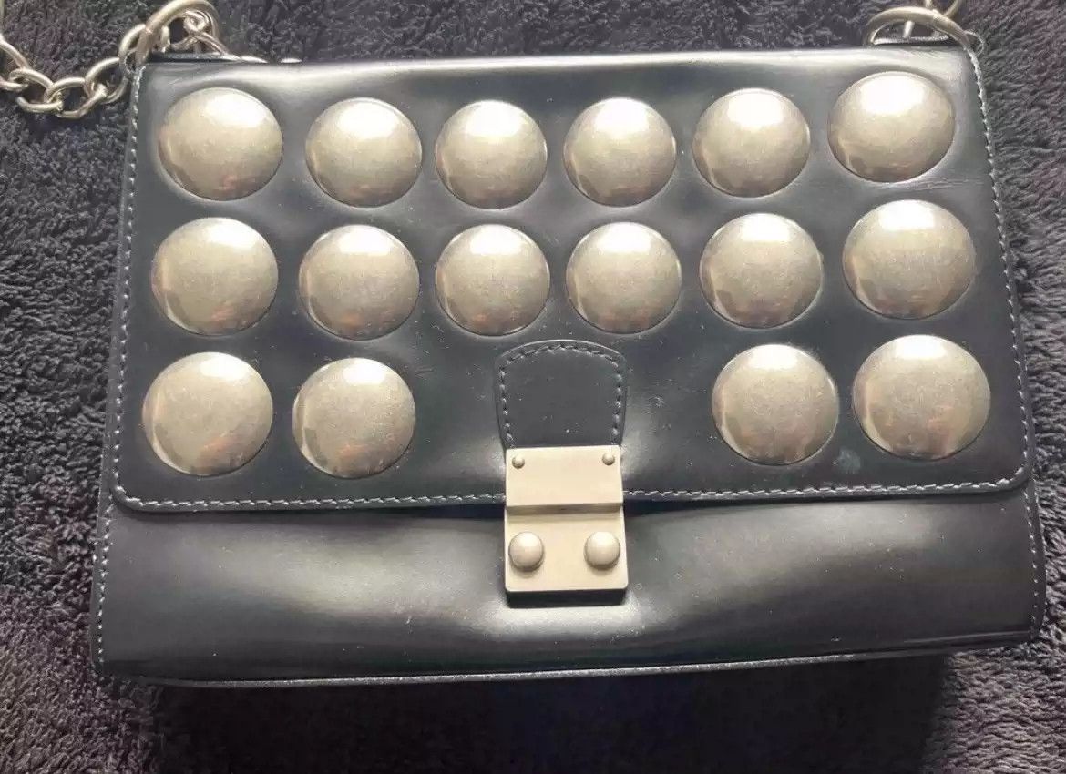 Junya Watanabe junya watanabe Black round rivet shoulder bag Size ONE SIZE - 2 Thumbnail