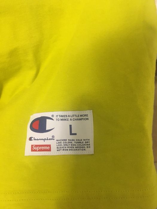 Supreme Supreme Champion Stacked C L/S Tee Bright Green | Grailed