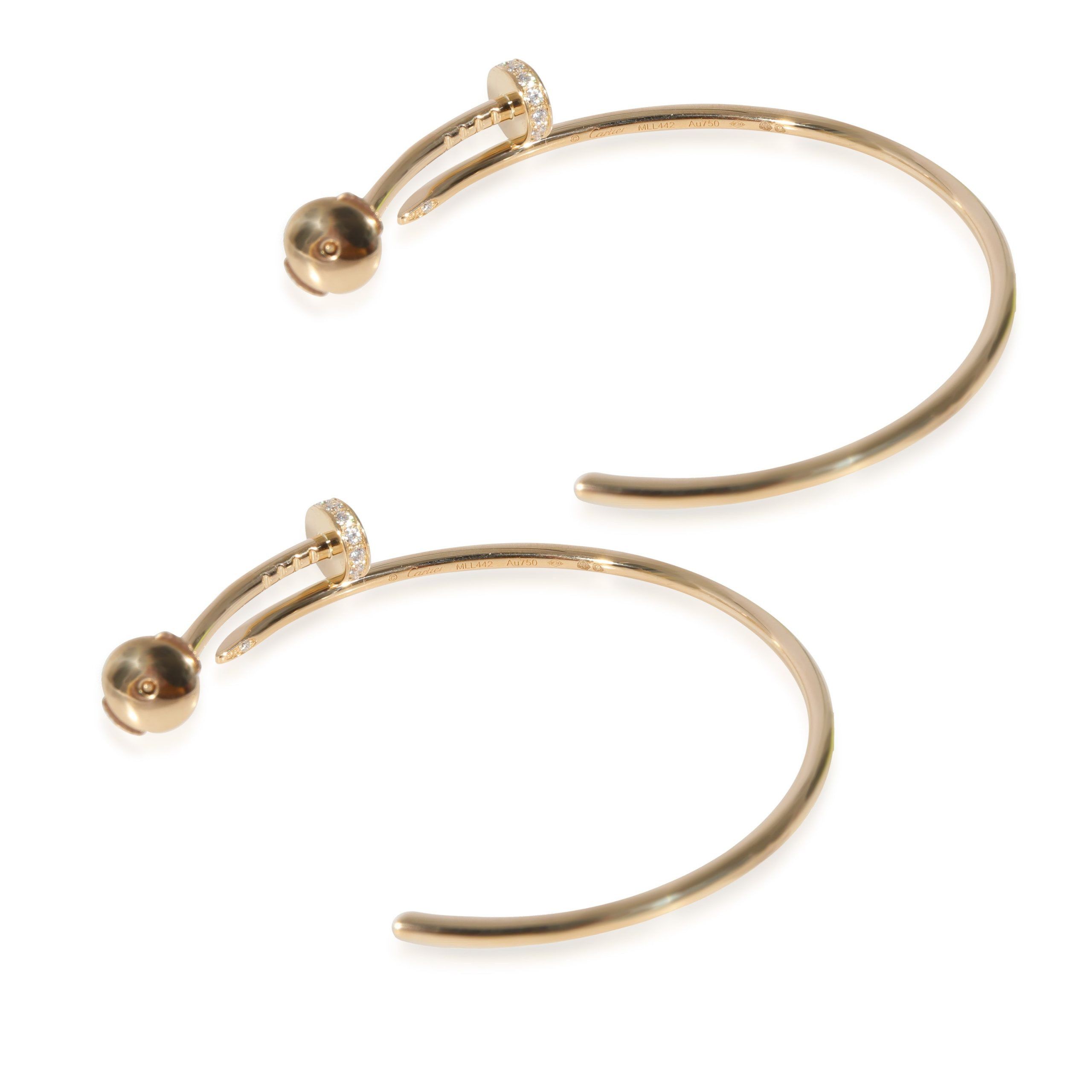 Cartier Cartier Juste Un Clou Diamond Earrings in 18k 18 Karat Yellow Gold 0.17 CTW Size ONE SIZE - 3 Thumbnail