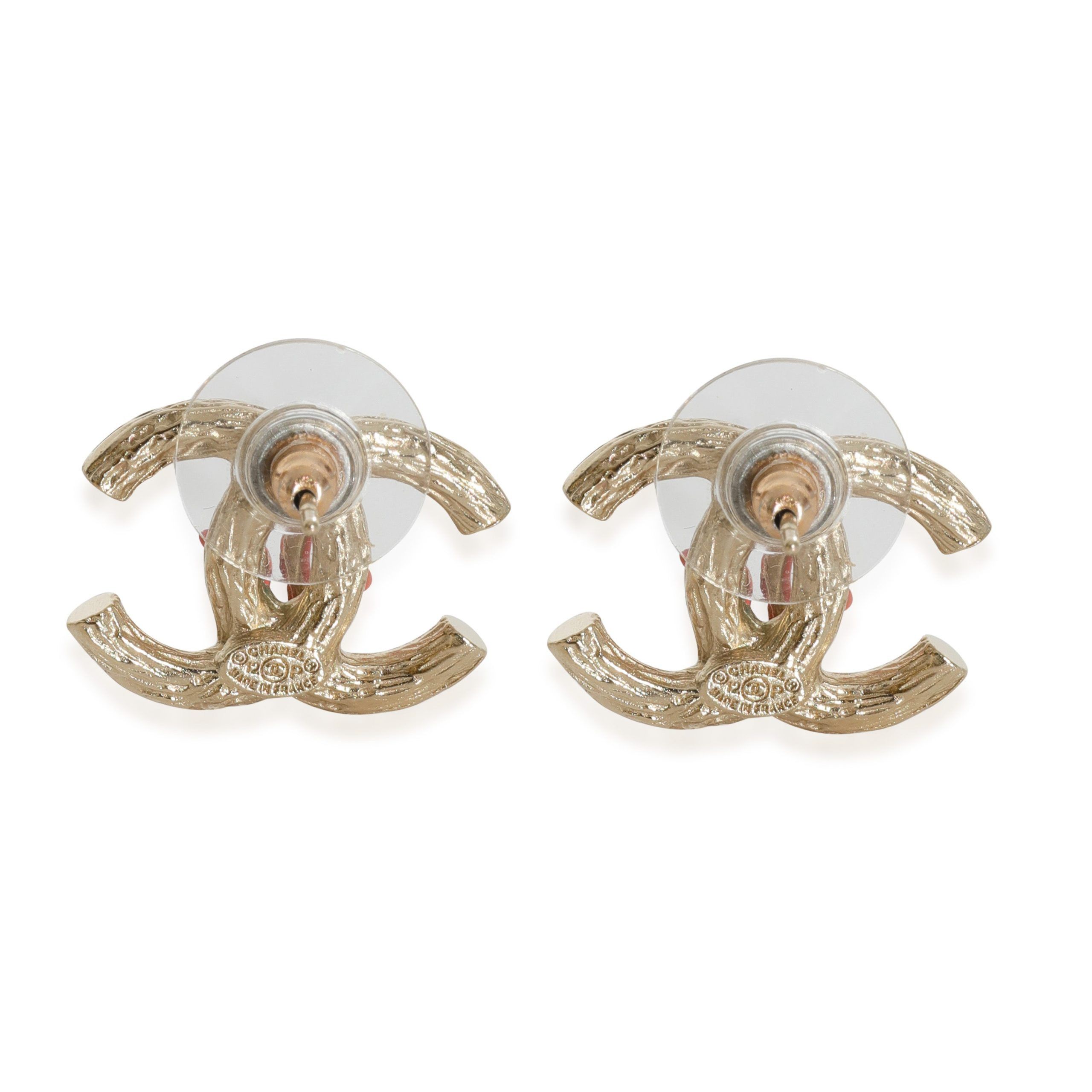Chanel Chanel 2012 CC Stud Earrings With Strass & Faux Pearls Size ONE SIZE - 3 Thumbnail