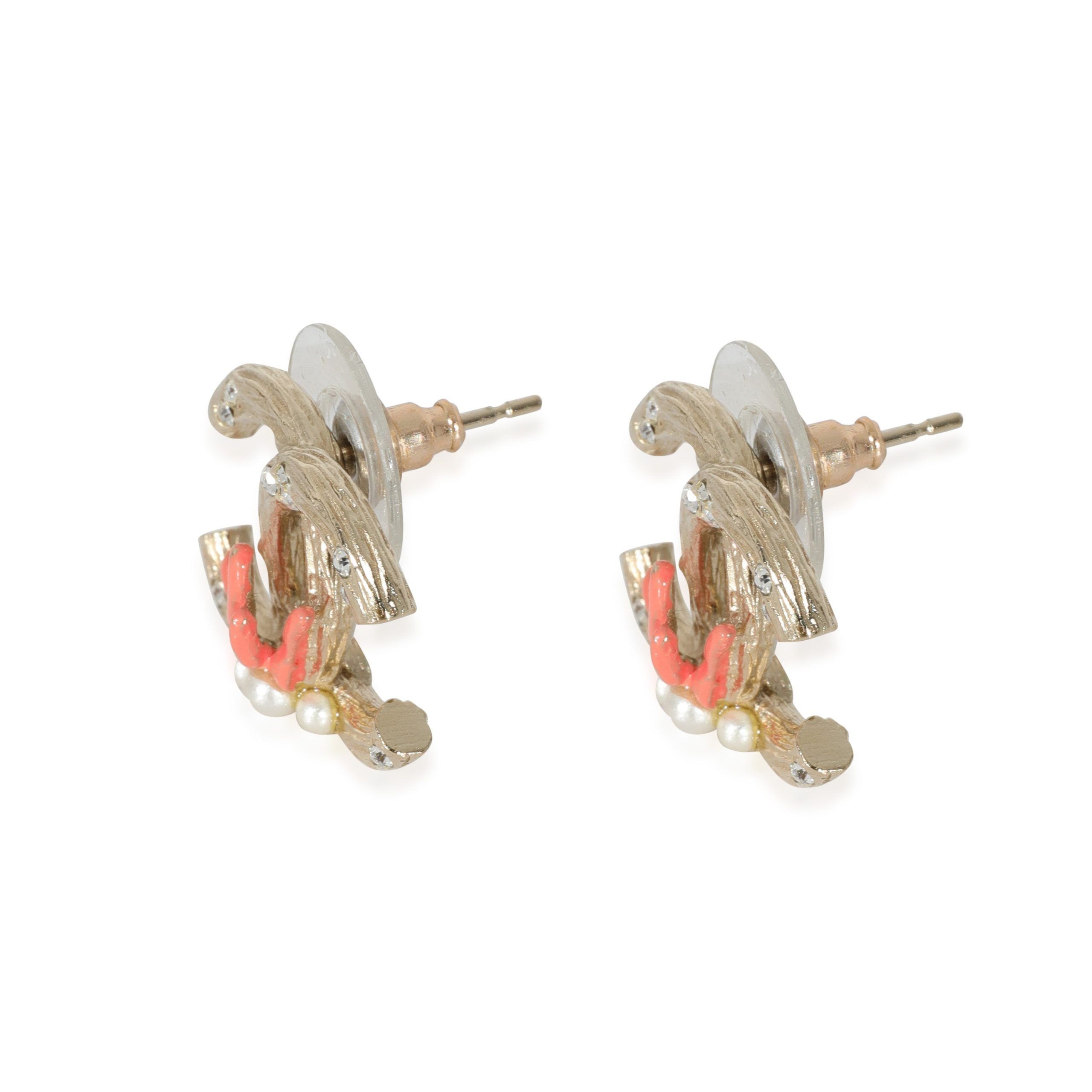 Chanel Chanel 2012 CC Stud Earrings With Strass & Faux Pearls Size ONE SIZE - 2 Thumbnail