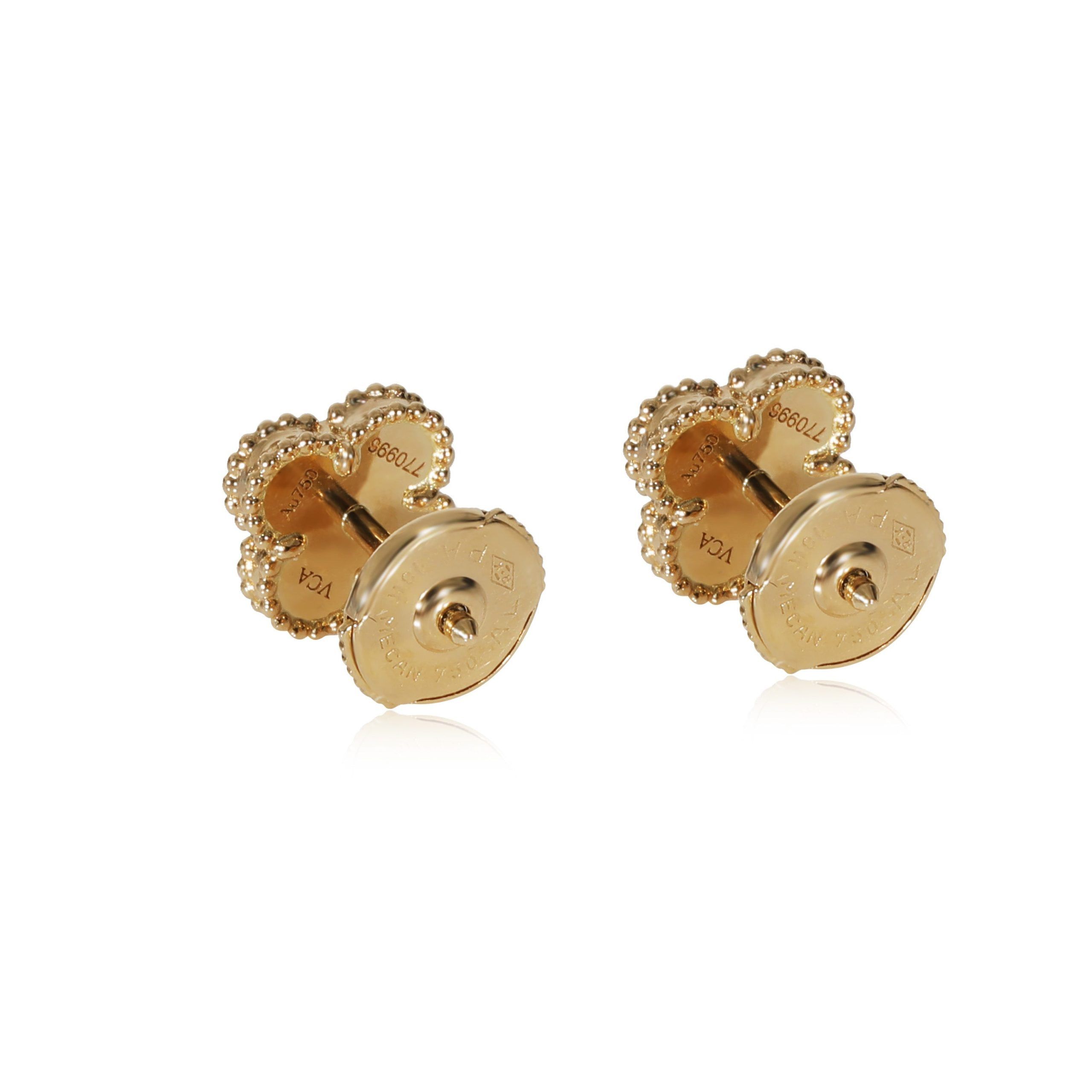 Van Cleef & Arpels Van Cleef & Arpels Alhambra Onyx Earrings in 18k Yellow Gold Size ONE SIZE - 3 Thumbnail