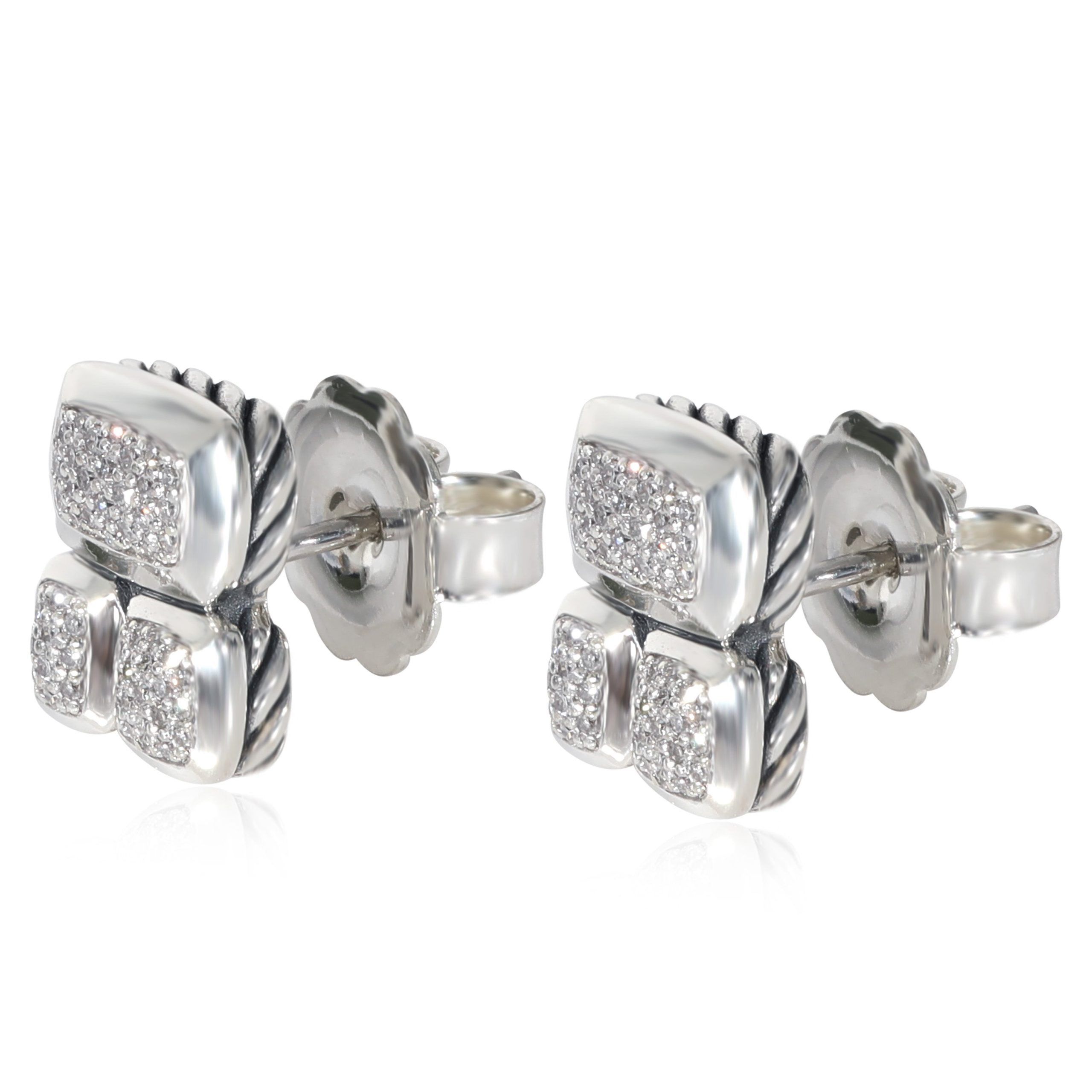David Yurman David Yurman Confetti Diamond Earrings in Sterling Silver 0.26 CTW Size ONE SIZE - 2 Thumbnail