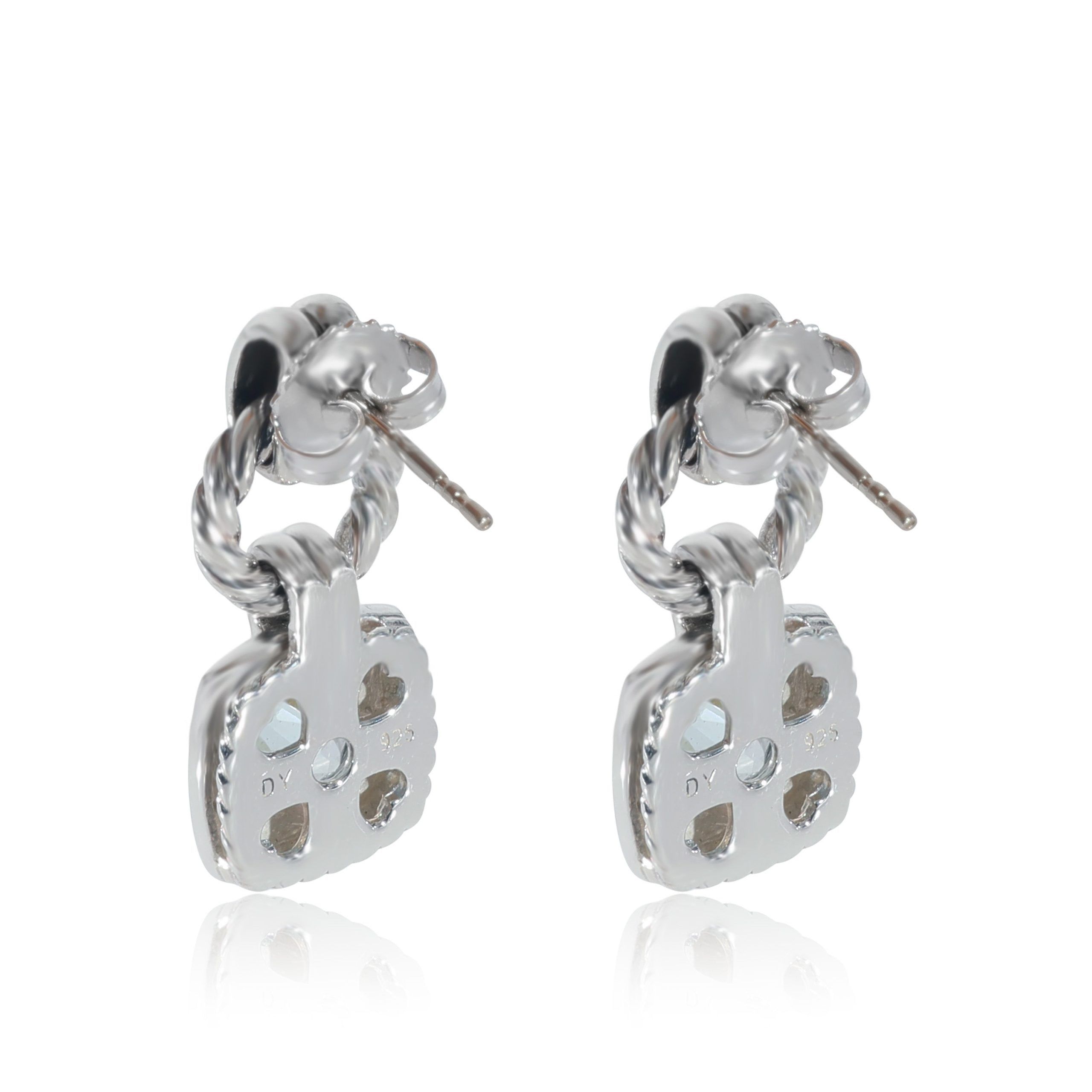 David Yurman David Yurman Albion Blue Topaz Drop Earrings in Sterling Silver Size ONE SIZE - 3 Thumbnail