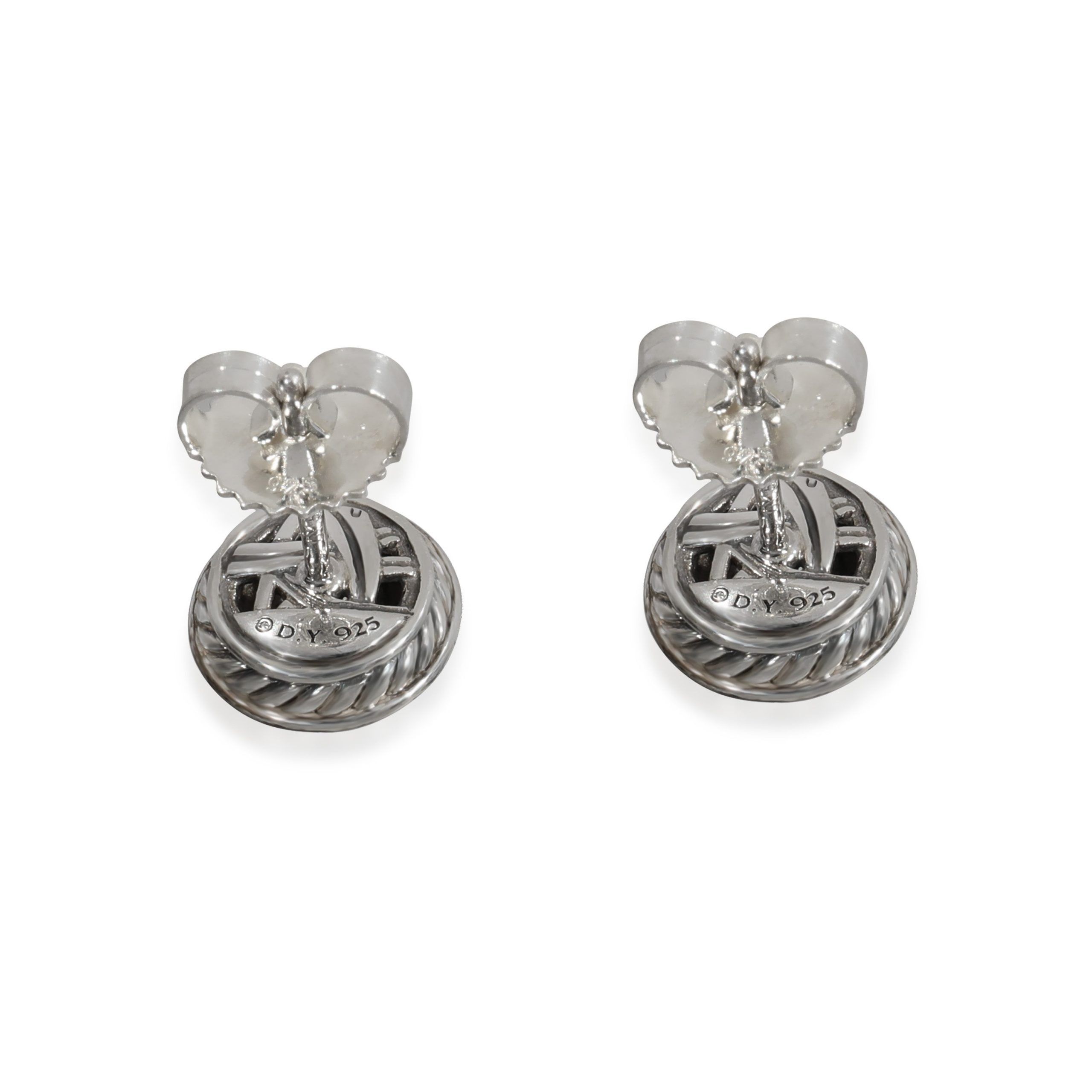 David Yurman David Yurman Cerise Black Diamond Earrings in Sterling Silver 0.33 CTW Size ONE SIZE - 3 Thumbnail