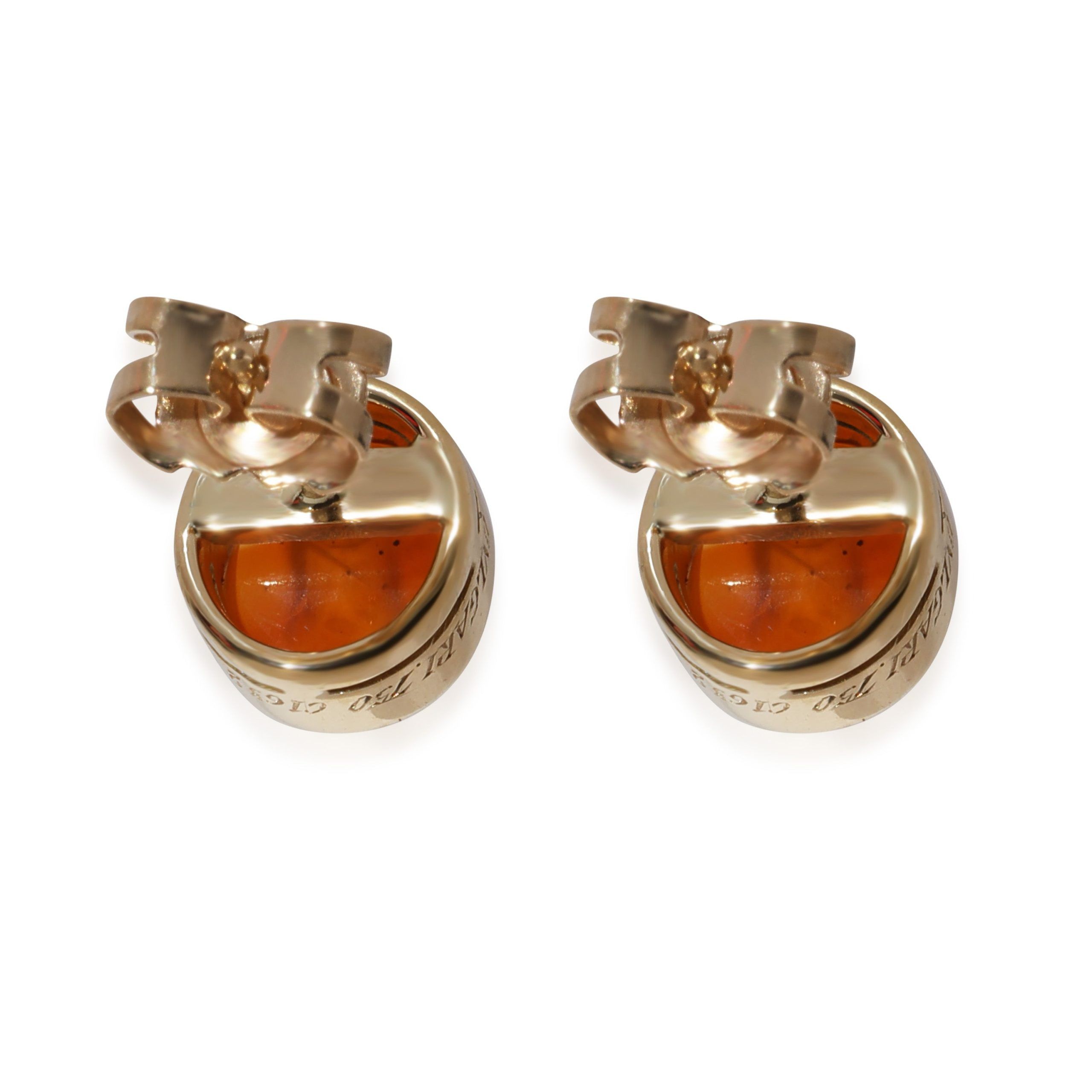 Bvlgari BVLGARI Vintage Carnelian Intaglio Ear Studs in 18k Yellow Gold Size ONE SIZE - 3 Thumbnail