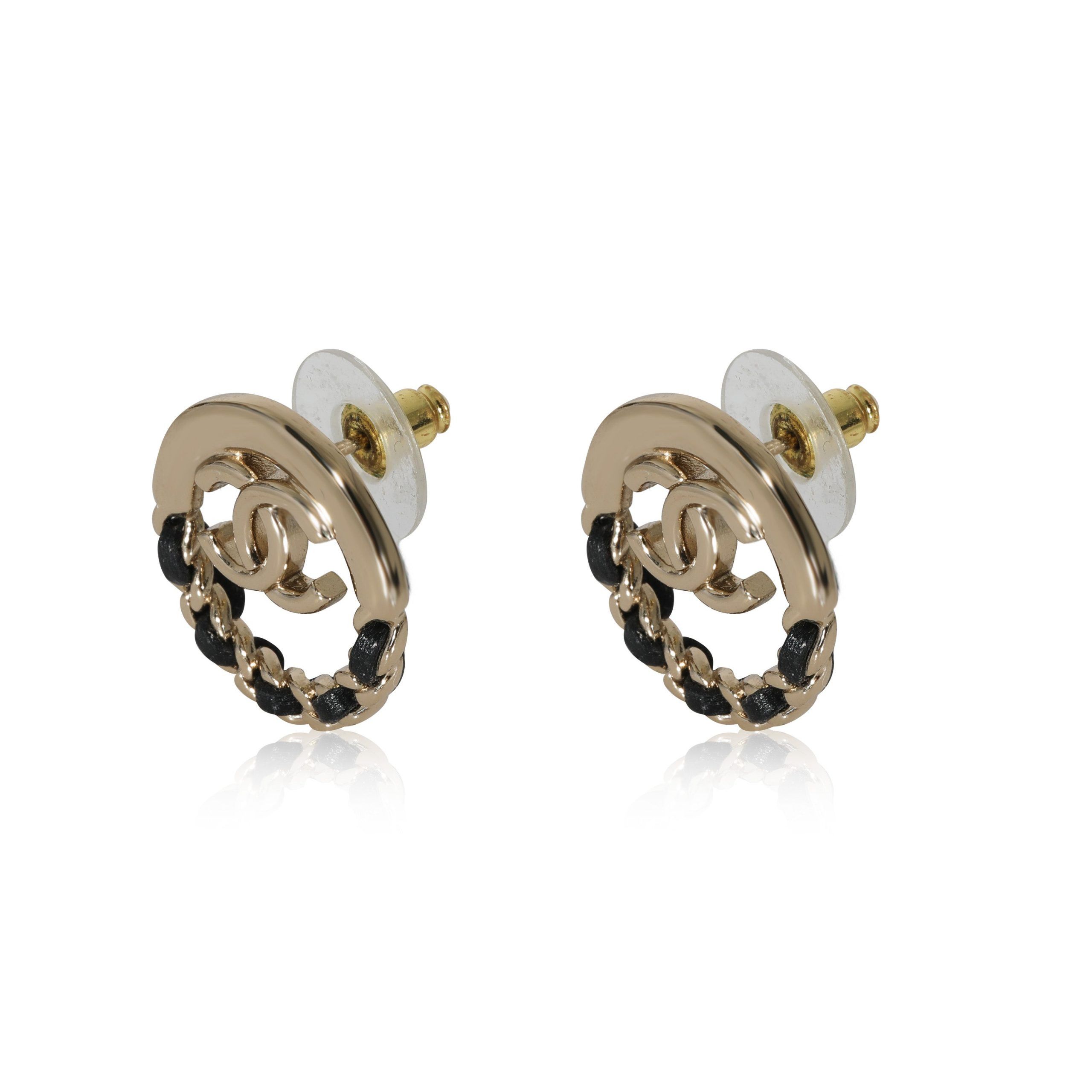 Chanel Chanel 2022 Chain & Leather CC Gold Plated Earring Size ONE SIZE - 2 Thumbnail