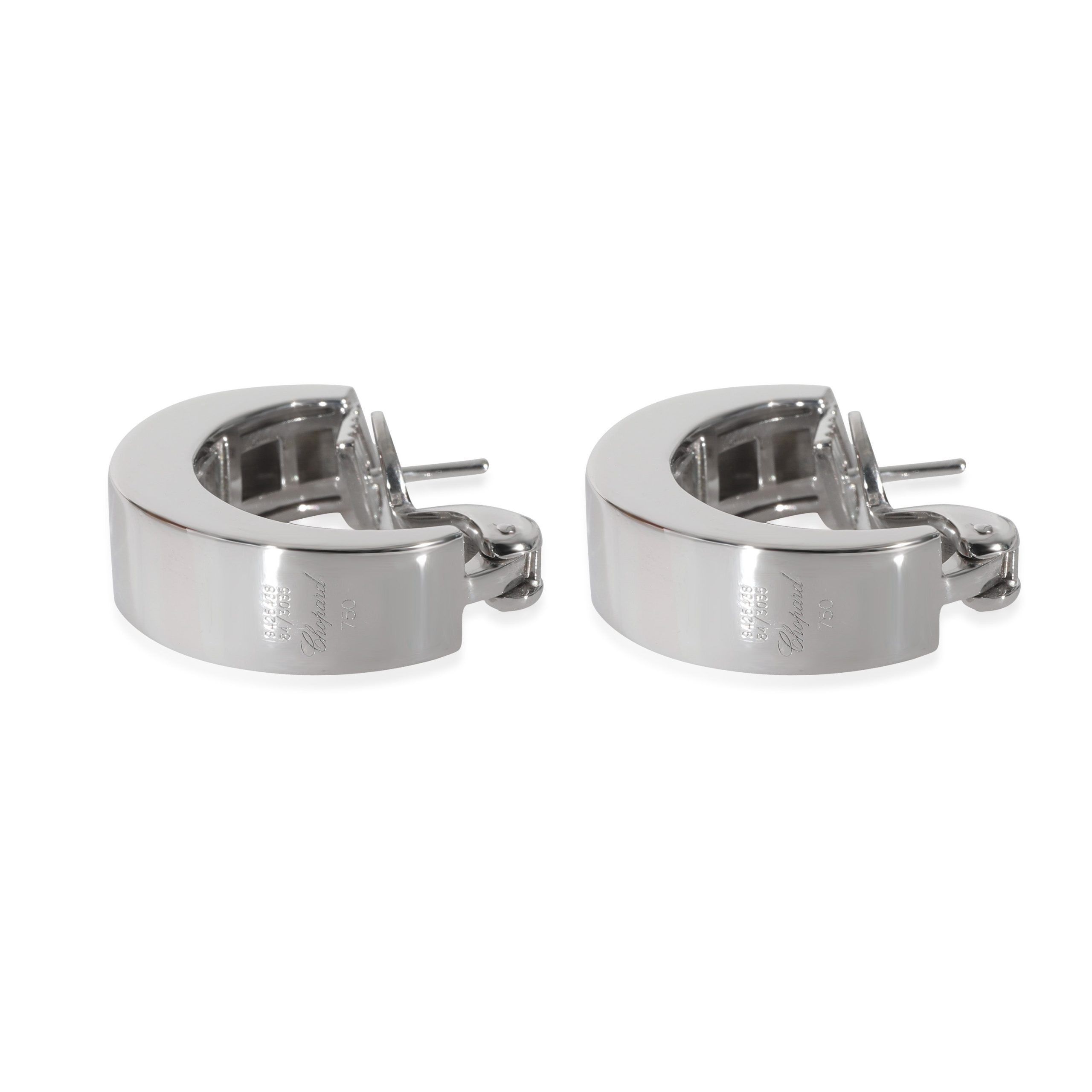 Chopard Chopard Happy Diamond Vintage Hoop Earrings in 18k White Gold 0.1 CTW Size ONE SIZE - 3 Thumbnail